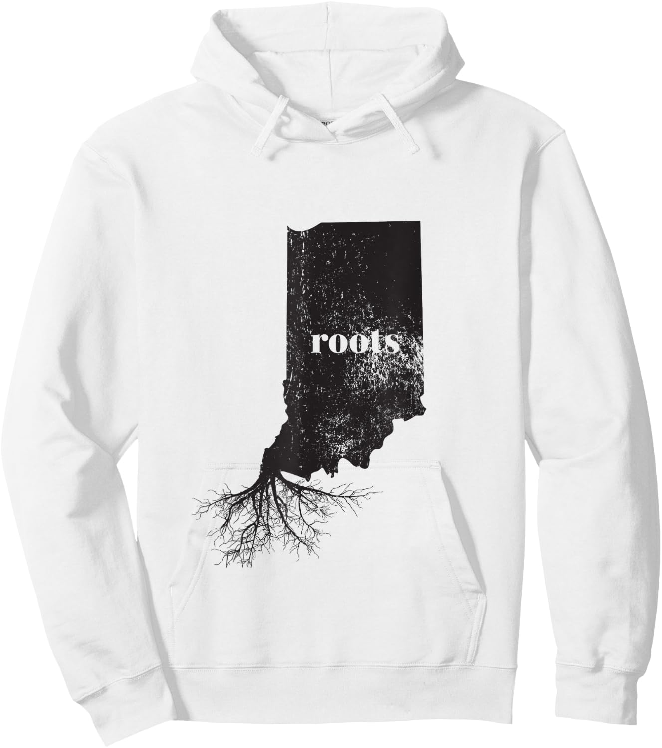 Indiana Roots State Map Shirt Home Grown Love Pride Gift Hoodie - Hoodie | White
