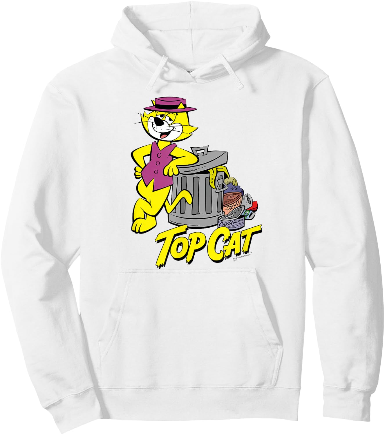 Top Cat Garbage Can Hoodie - Hoodie | White