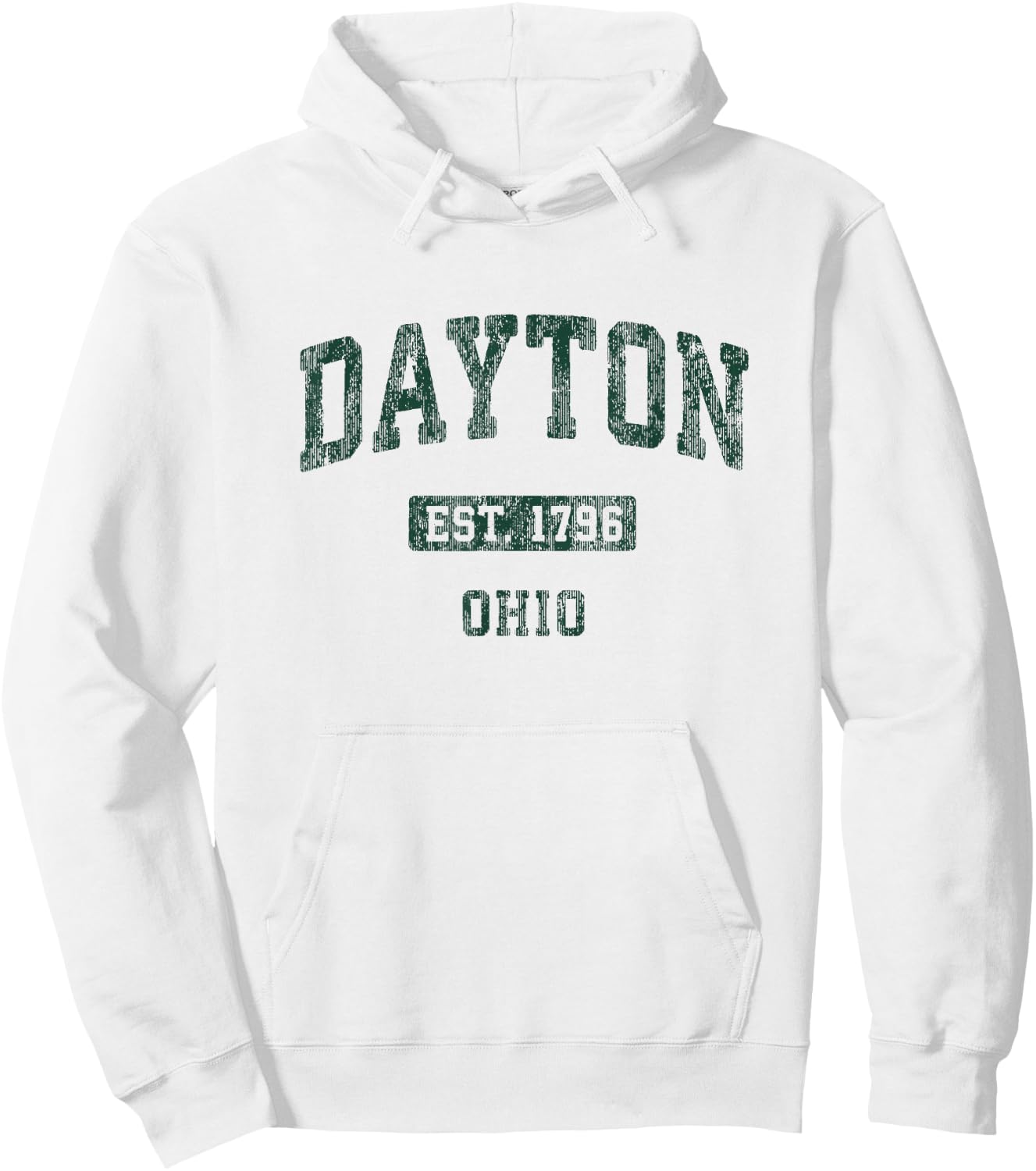 Dayton Ohio OH Vintage Athletic Sports Design Hoodie - Hoodie | White