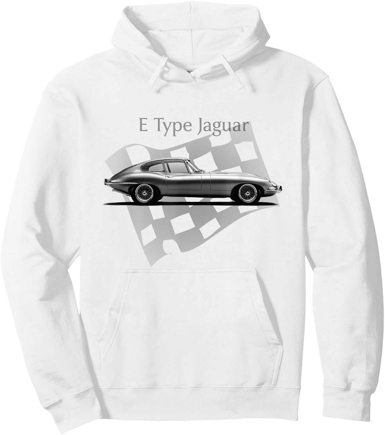 E-Type Jaguar t Shirt - Amazing Classic Car Design Hoodie - Hoodie | White