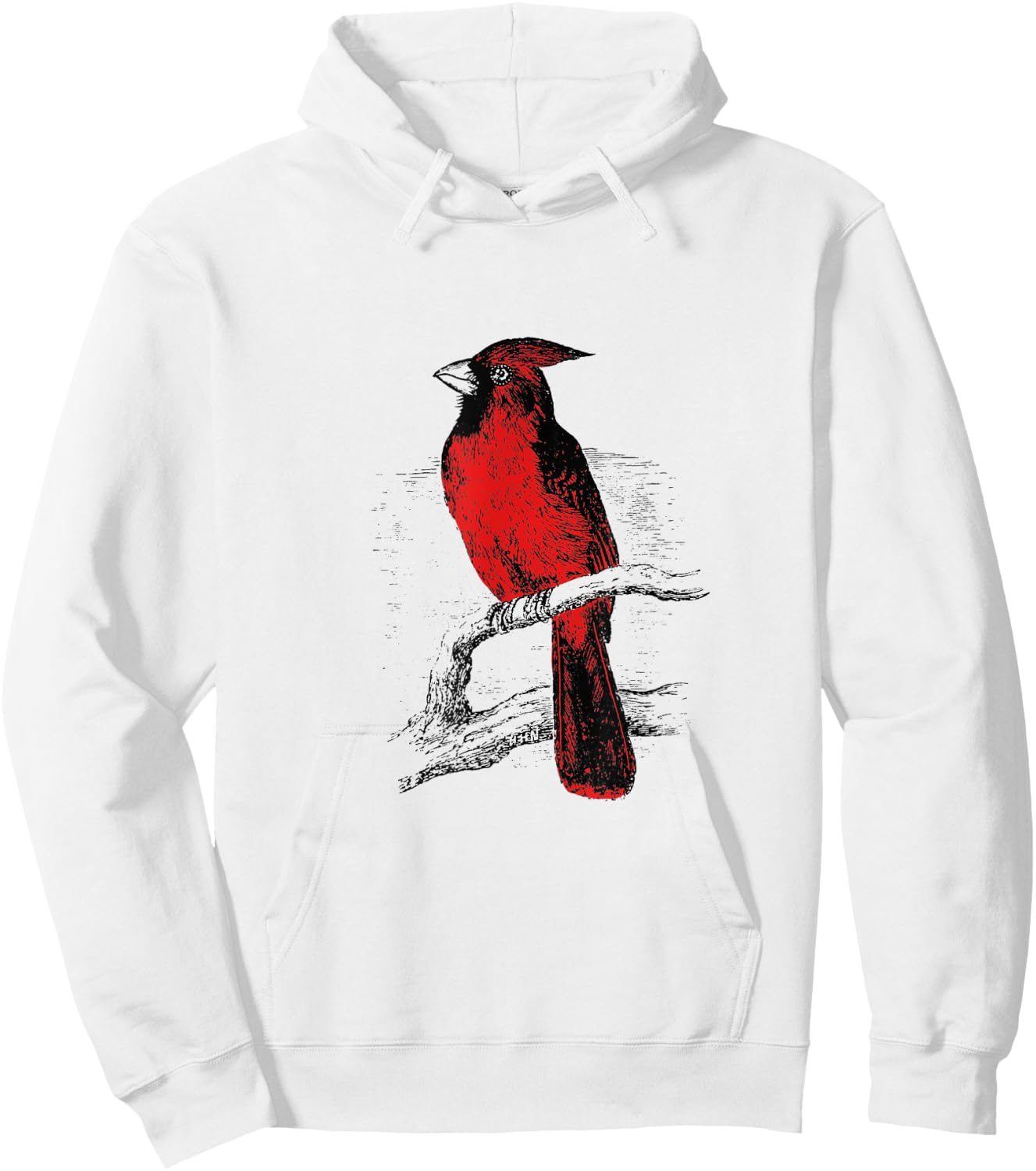 Red Cardinal Bird love bird watching Vintage Hoodie - Hoodie | White