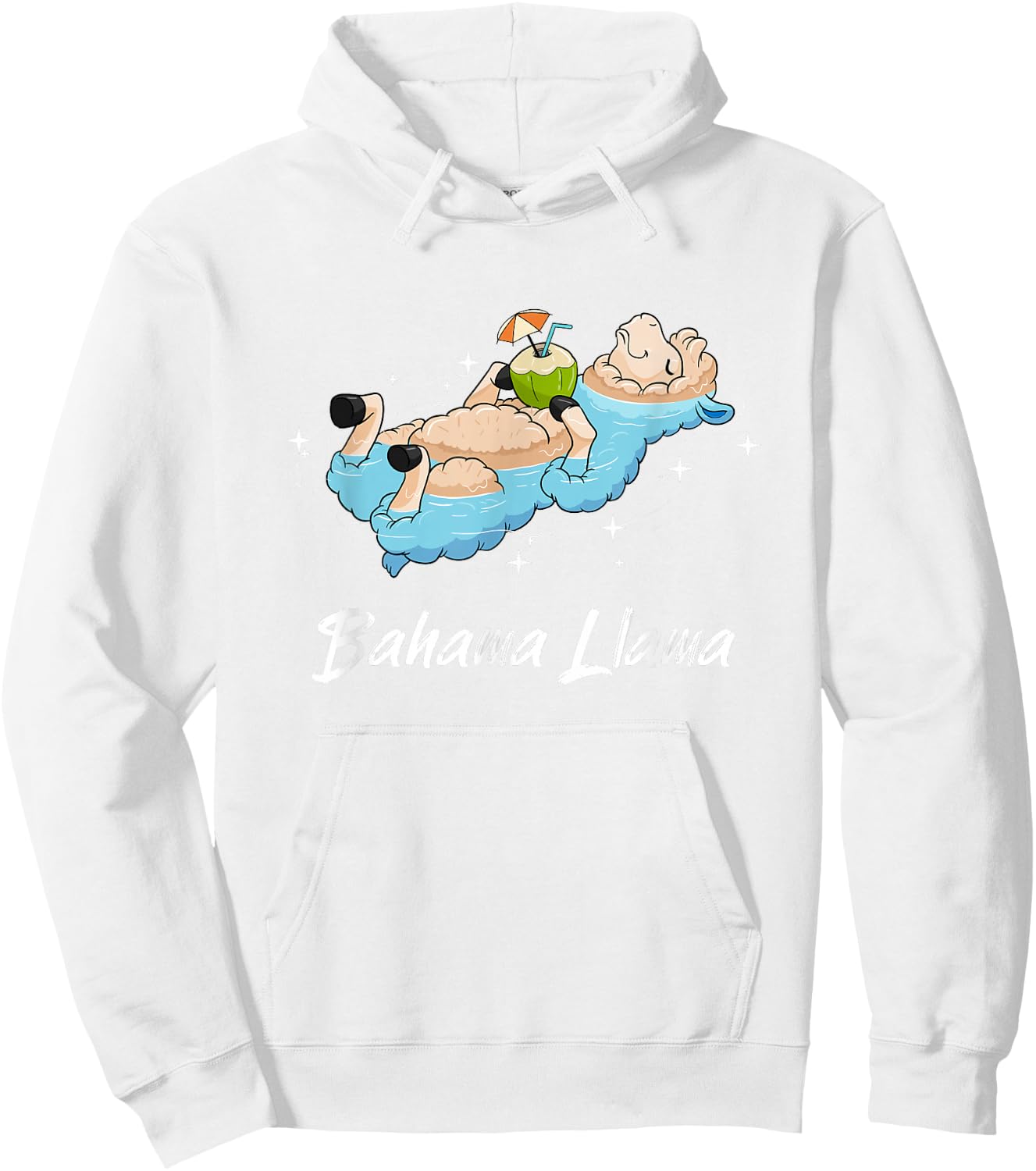 Bahama Llama Shirt Funny Alpaca beach vacation Summer Girl Hoodie - Hoodie | White