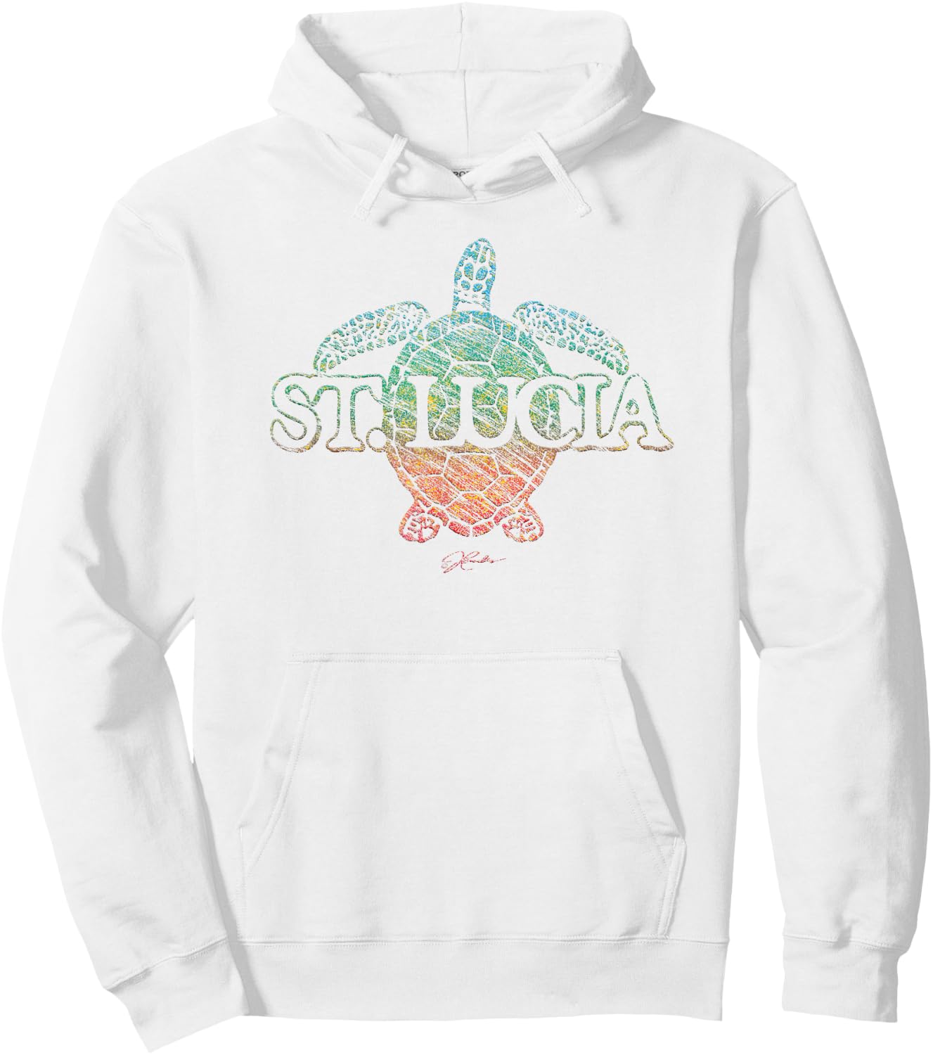 JCombs: St. Lucia Sea Turtle Hoodie - Hoodie | White