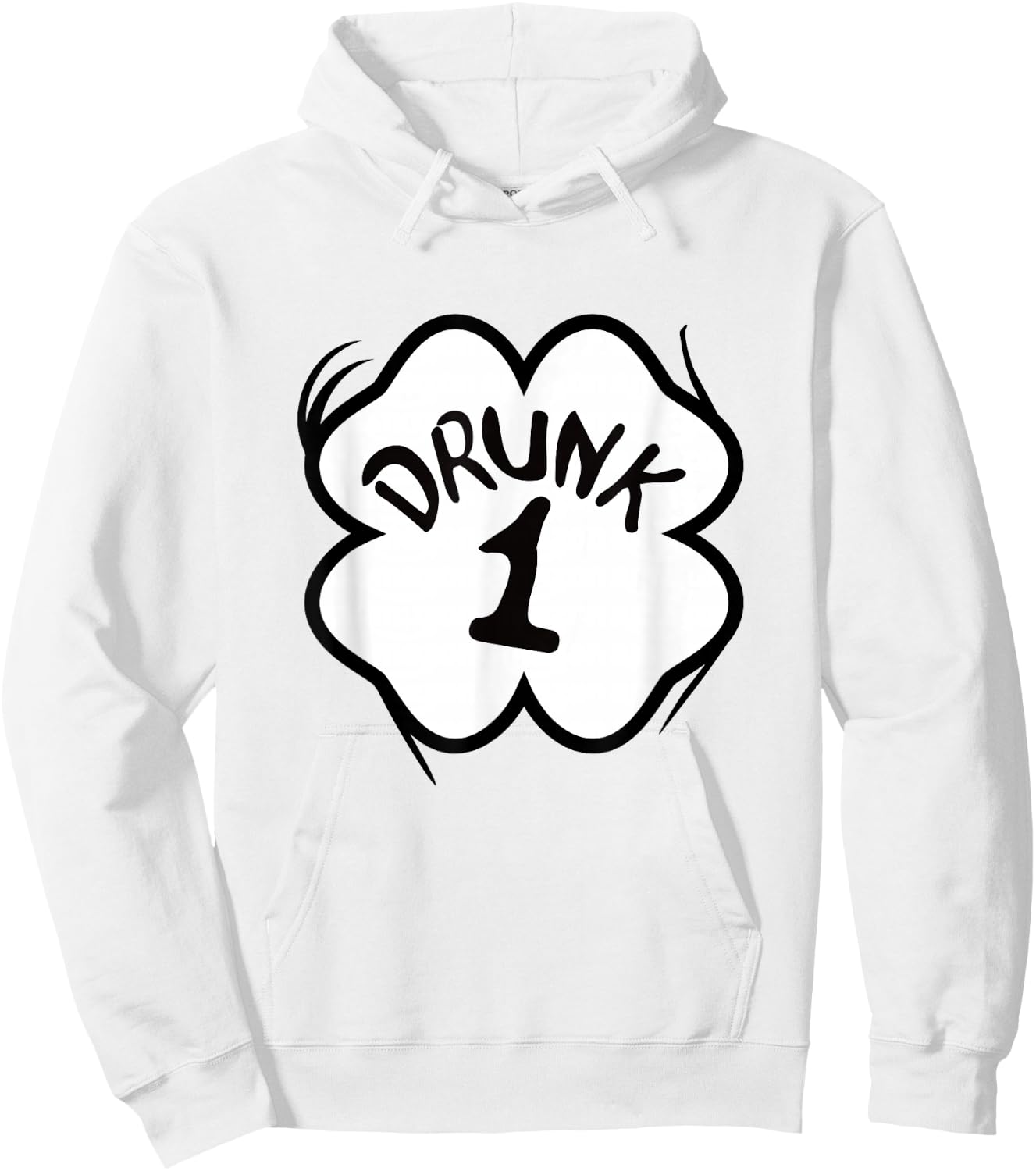 Drunk 1 St Pattys Day Shirt Drinking Team Group Matching Hoodie - Hoodie | White