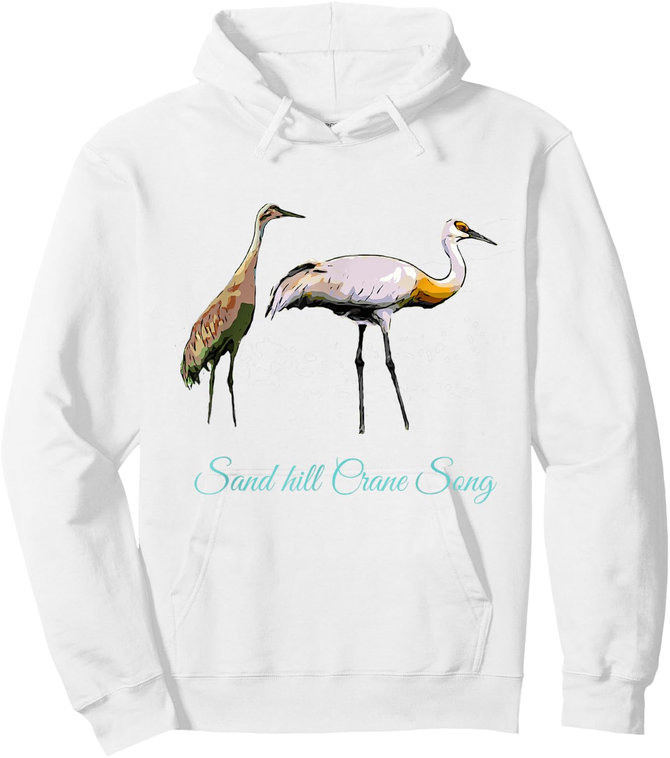 Sandhill Crane Dance Hoodie - Hoodie | White