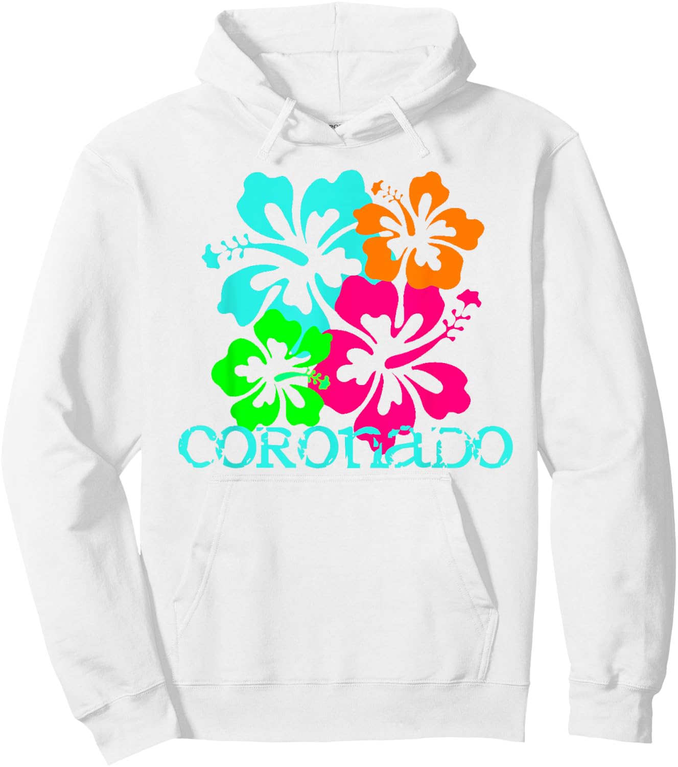 Coronado Island Beach Tropical Travel Surf Shirt Hoodie - Hoodie | White