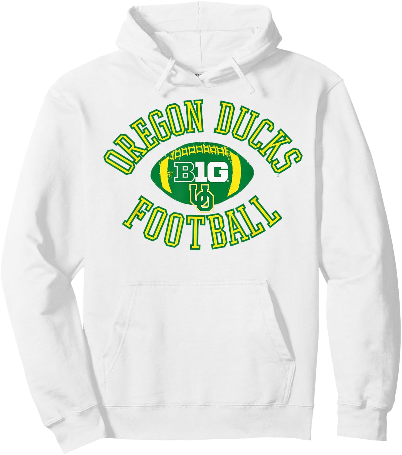 Oregon Ducks Big 10 Football Huddle Logo Officially Licensed Hoodie - Hoodie | White