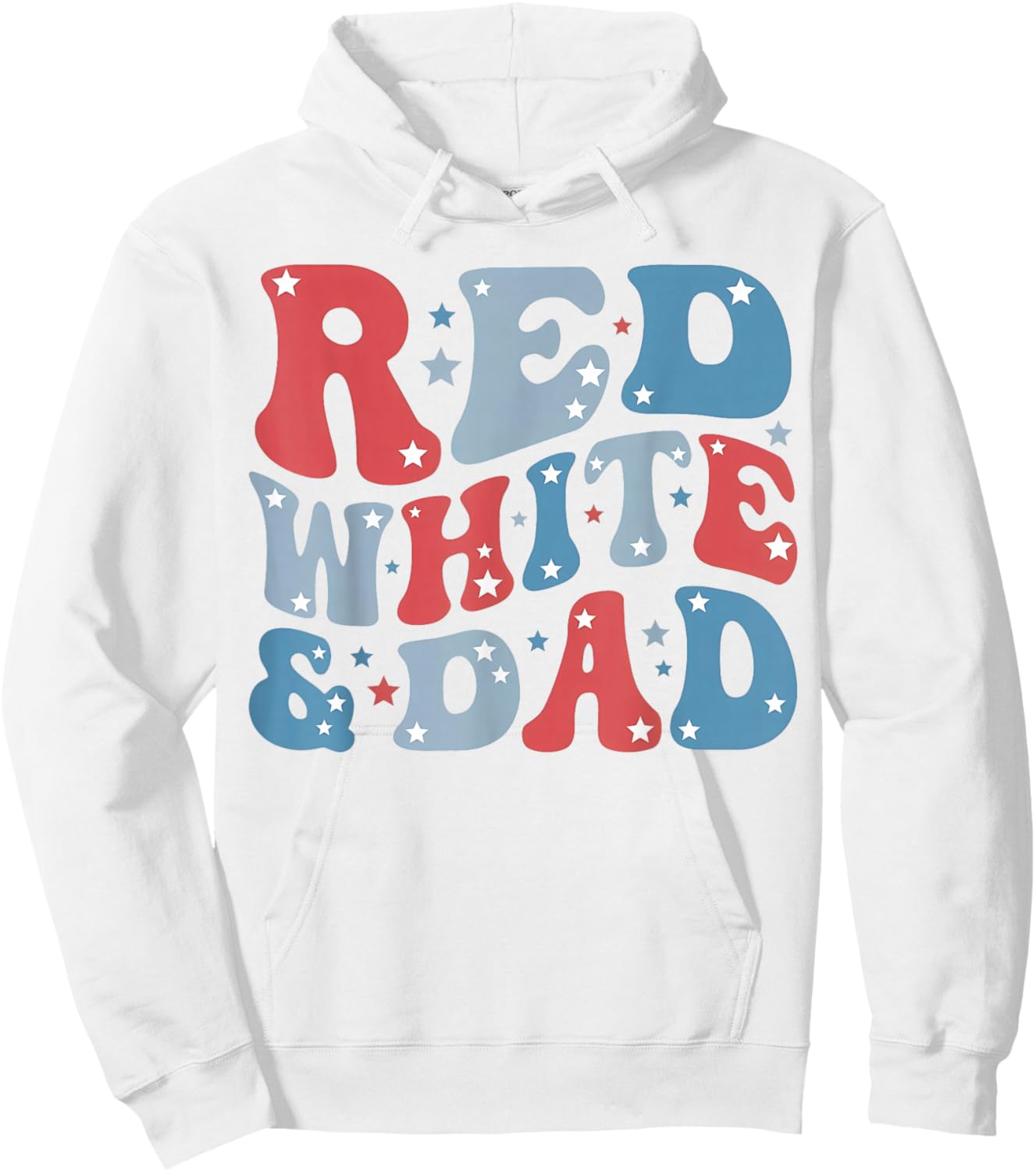 Red White and Dad Gender Reveal Family Matching Hoodie - Hoodie | White