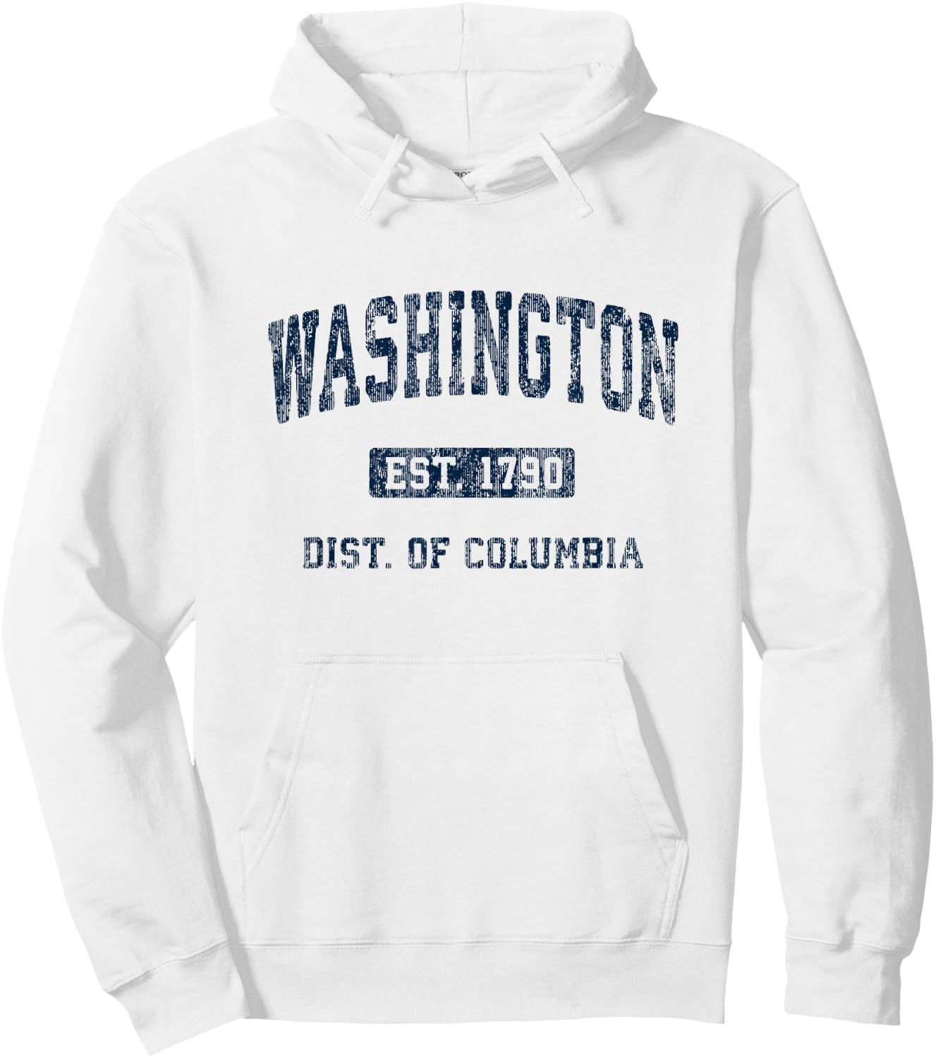 Washington DC Vintage Athletic Sports Design Hoodie - Hoodie | White