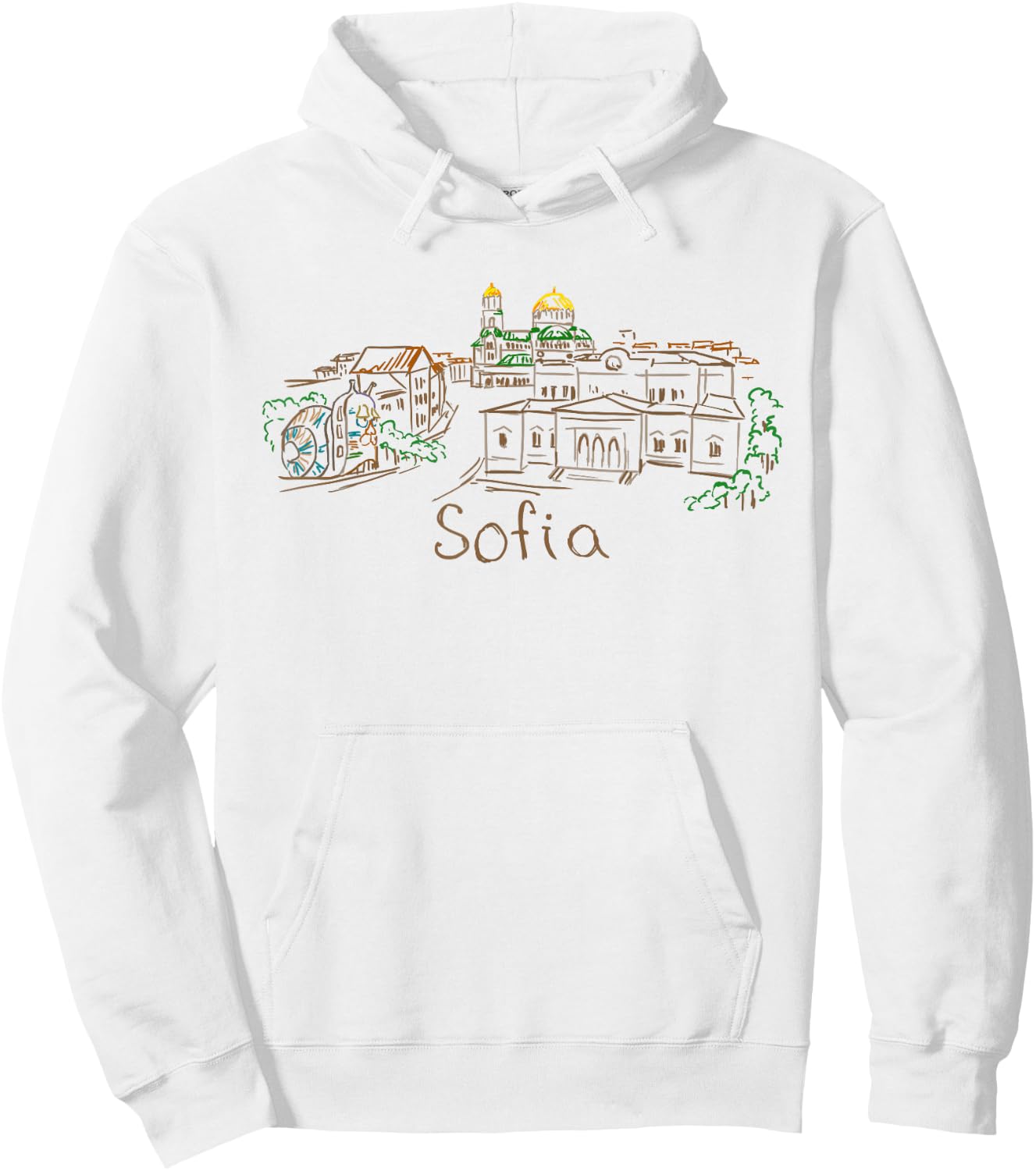 Sofia Bulgaria Travel Souvenir Historic City Panorama Gift Hoodie - Hoodie | White