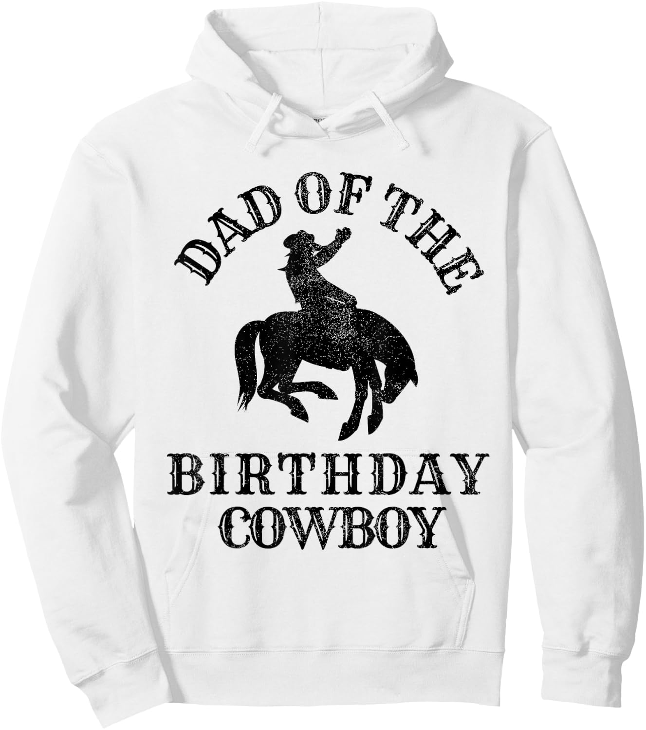 Dad of the Birthday Cowboy - Western Rodeo Party Matching Hoodie - Hoodie | White