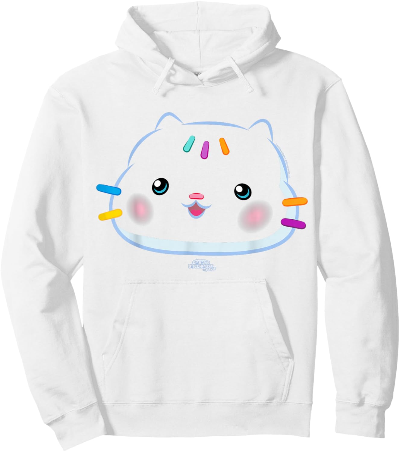DreamWorks Gabby’s Dollhouse Cakey Cat Big Face Hoodie - Hoodie | White