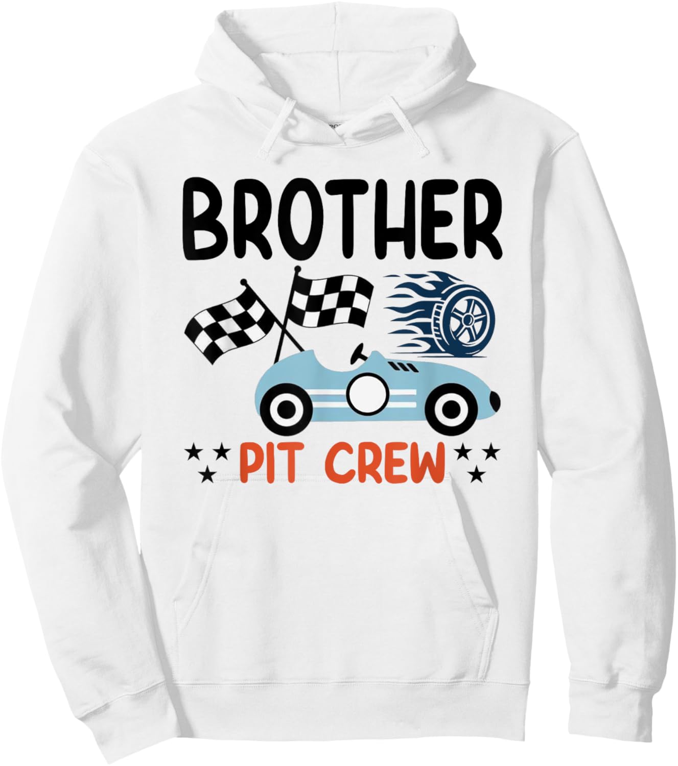 Race Car Birthday Party Racing Family Brother Pit Crew Hoodie - Hoodie | White