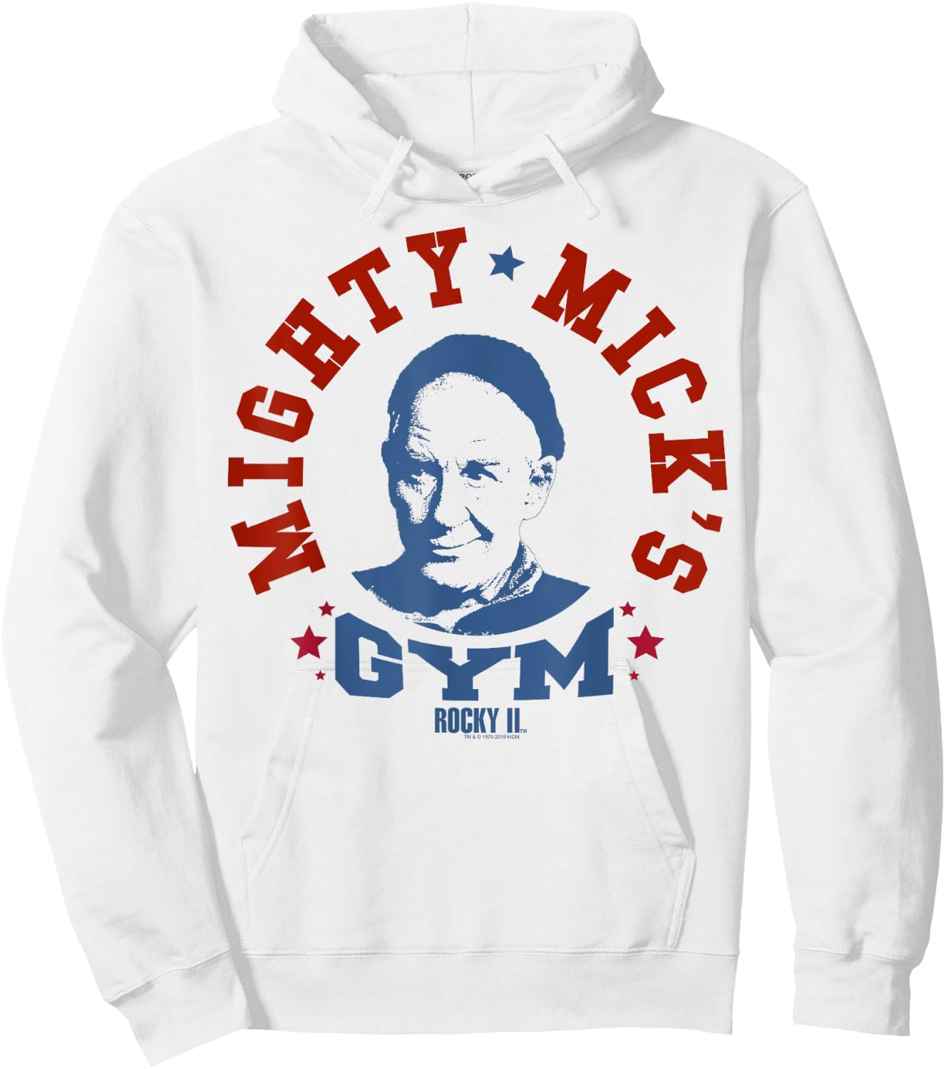 Rocky Mighty Mick's Gym Blue Hue Portrait Logo Hoodie - Hoodie | White