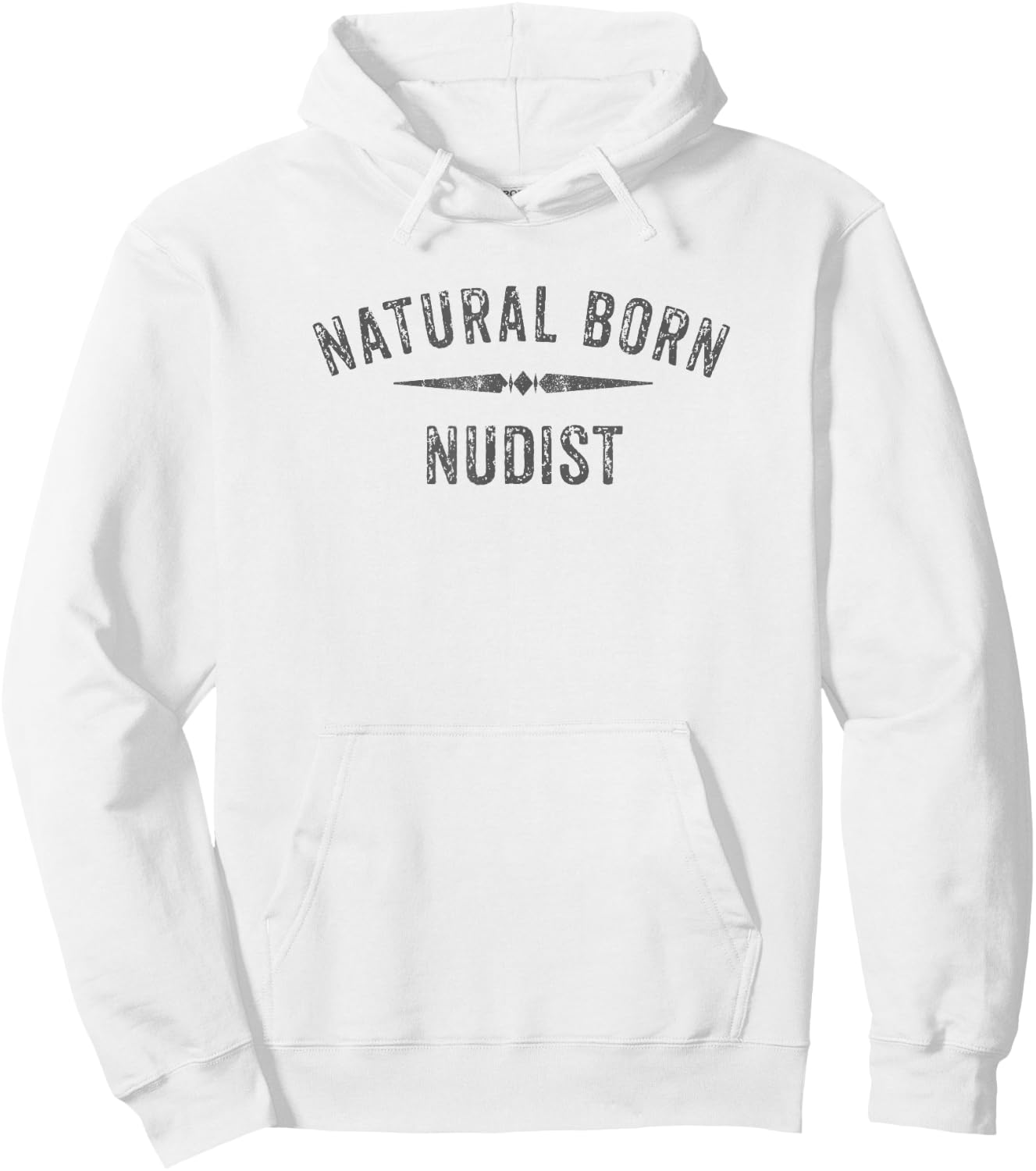Funny Nudist Gift About Naturism Hoodie - Hoodie | White