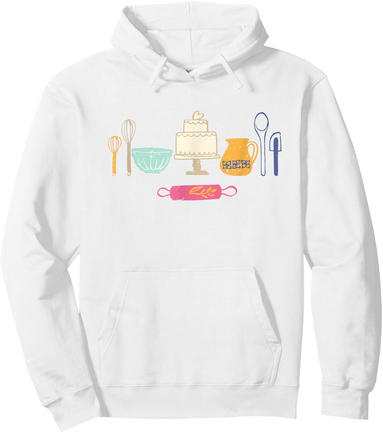 Love Baking Bakers Tools Fun Gift T Shirt, Lt Hoodie - Hoodie | White