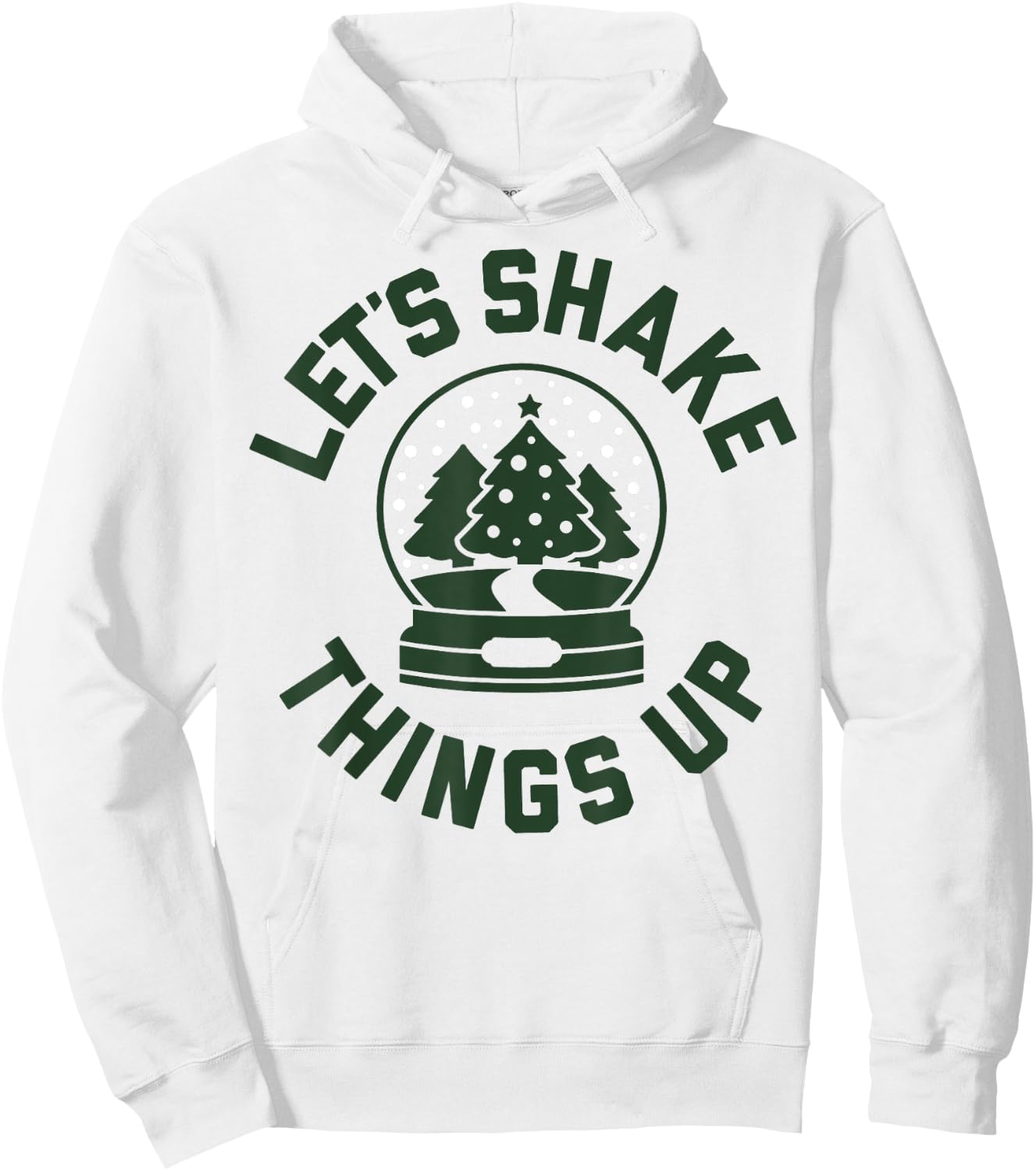 Shake Things Up Snow Globe Christmas Hoodie - Hoodie | White
