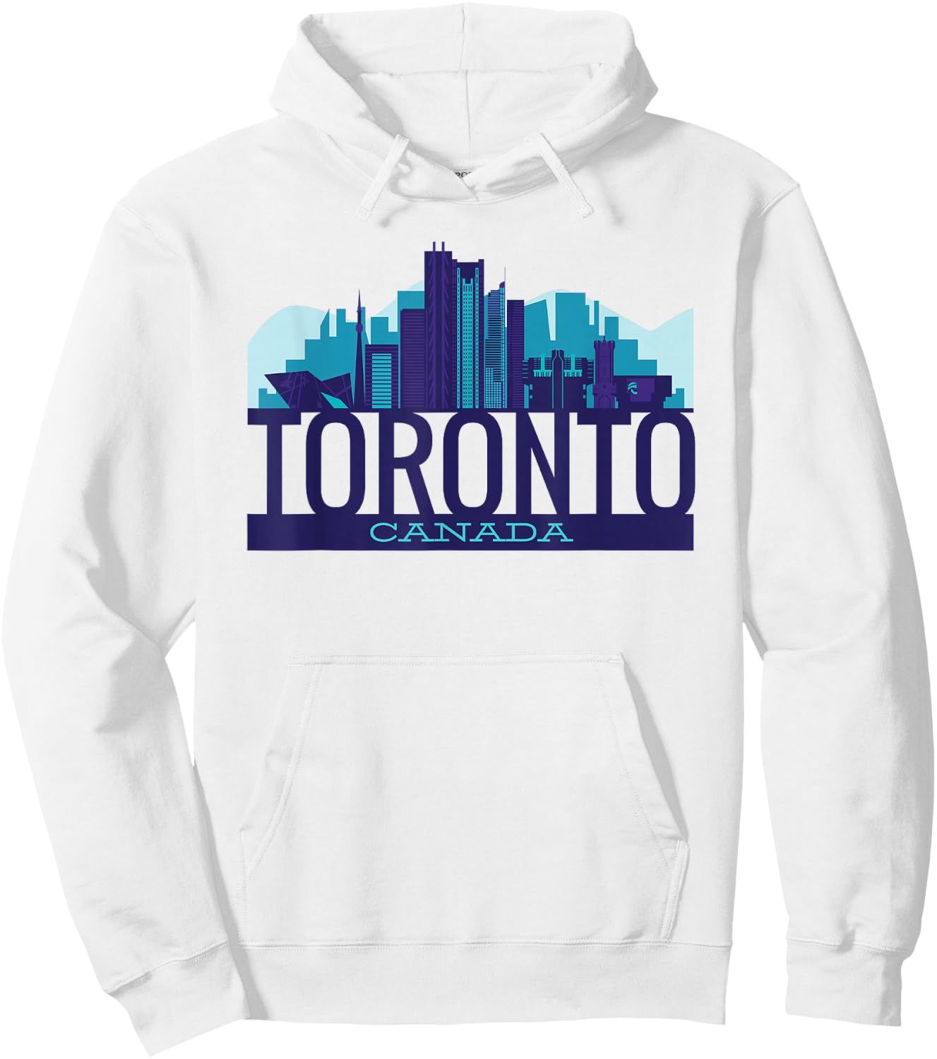 Toronto Skyline Canada Souvenir Gift Hoodie - Hoodie | White