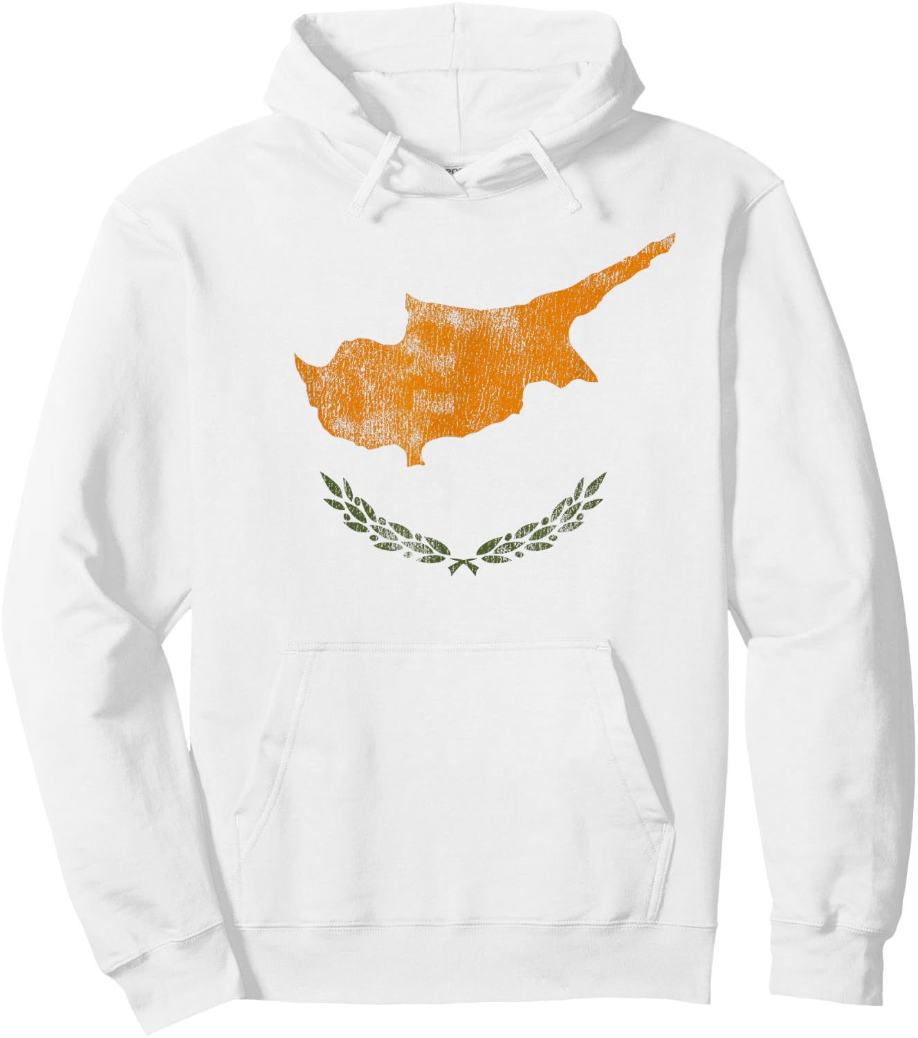 Retro Cypriot Flag of Cyprus Souvenir Hoodie - Hoodie | White