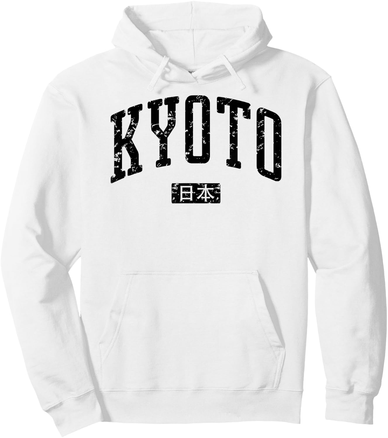Kyoto Japan Vintage City Hoodie - Hoodie | White