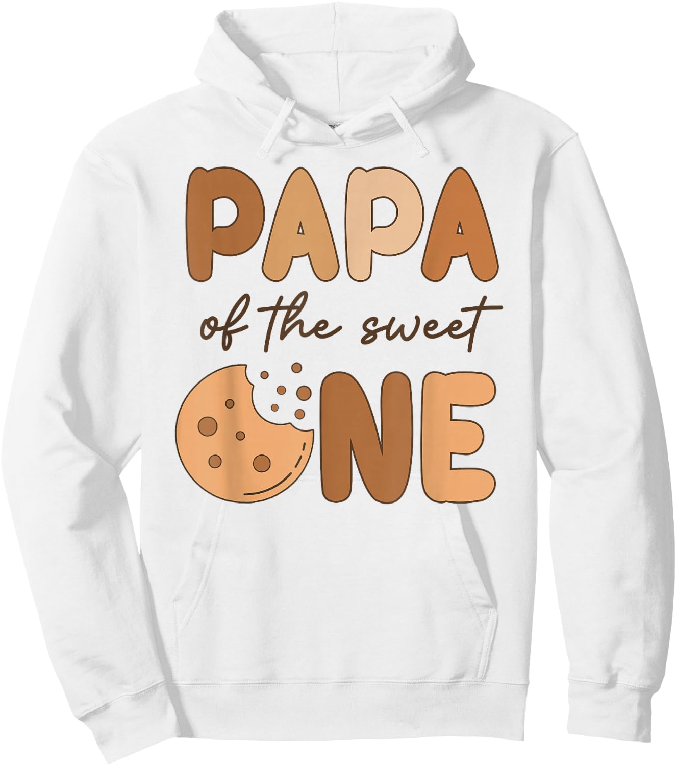 Papa Of The Sweet One Cookies and Milk Birthday Party Hoodie - Hoodie | White