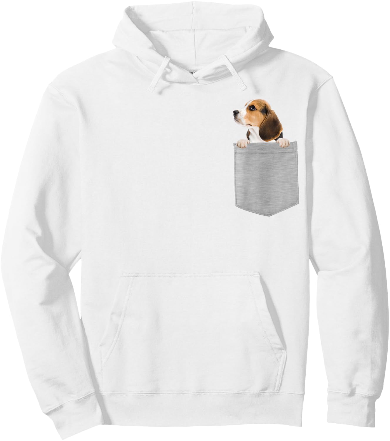 Dog in Your Pocket Beagle Puppy Hoodie - Hoodie | White