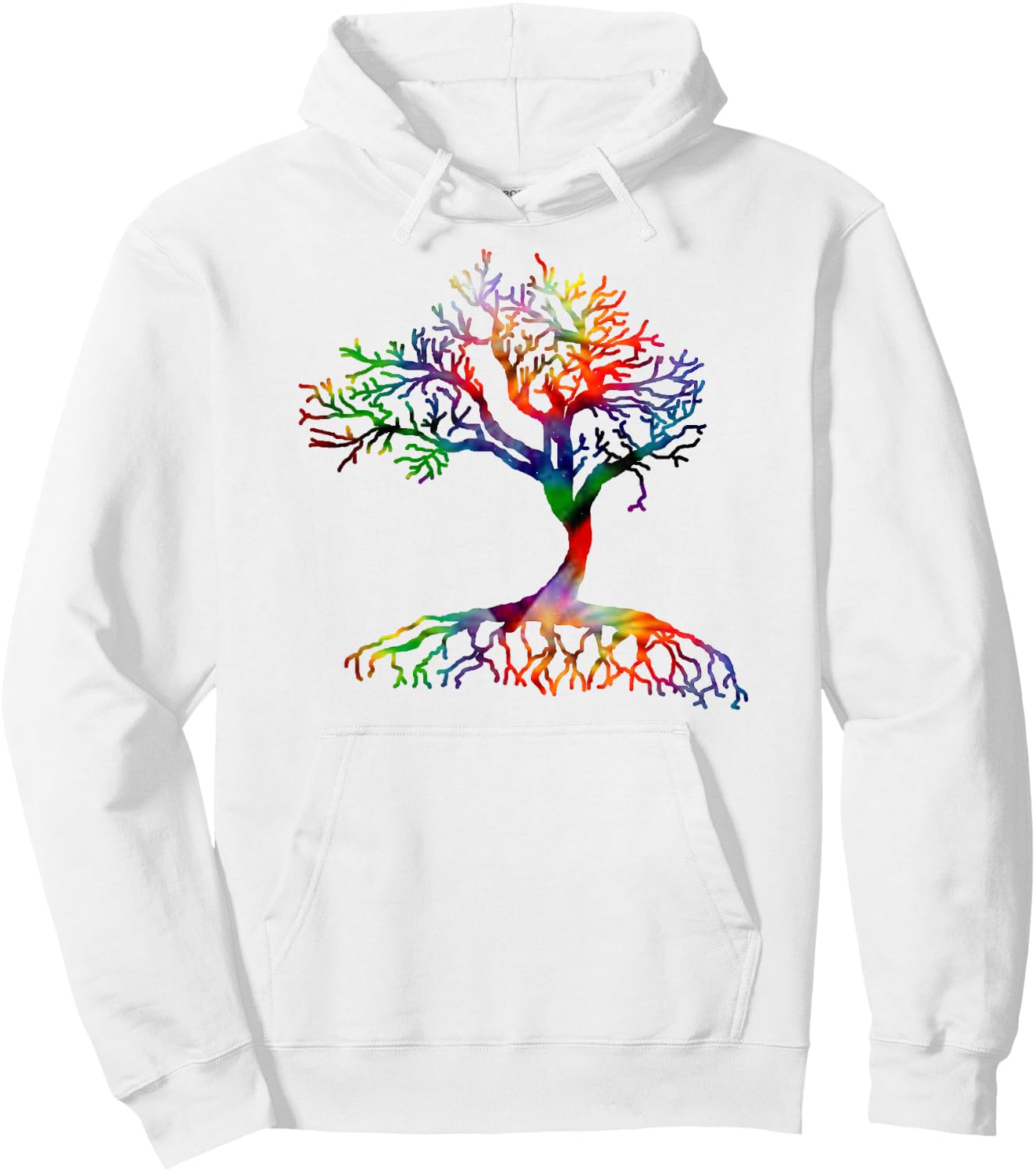 Tree Shirt Tie Dye Artist hand drawn tree of life Hoodie - Hoodie | White