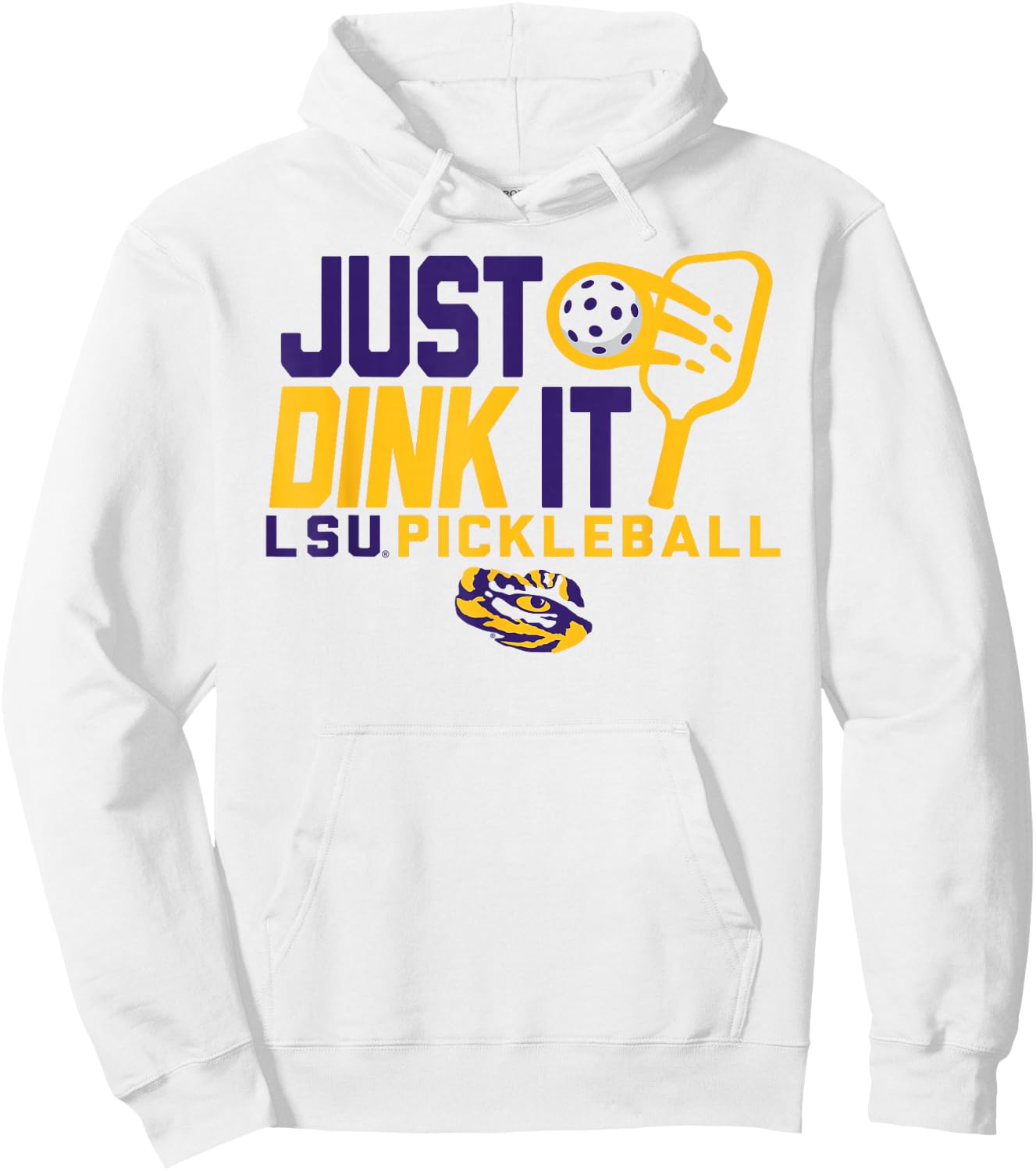 LSU Tigers Pickleball Dink White Officially Licensed Hoodie - Hoodie | White
