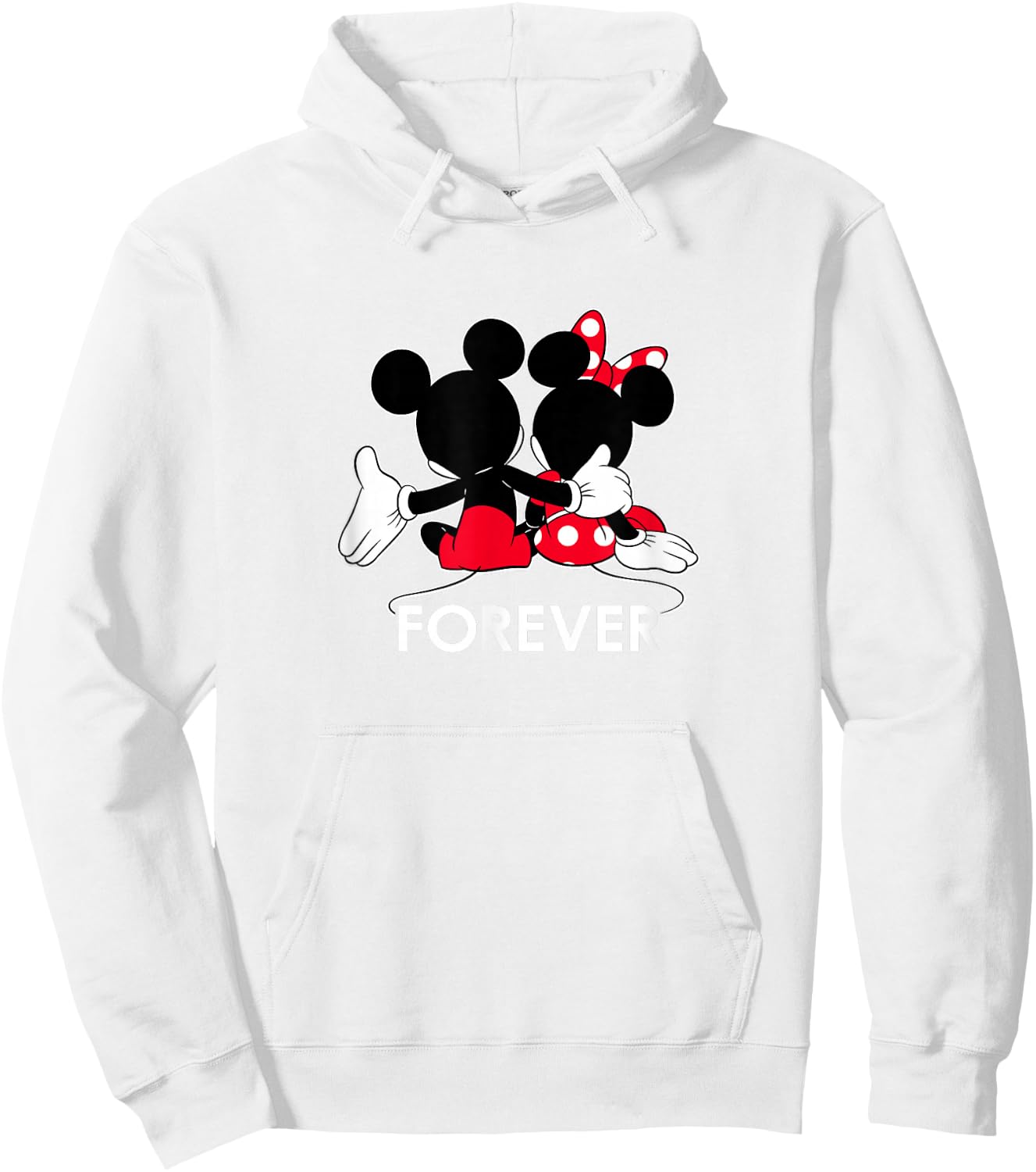 Disney Mickey and Minnie Mouse Silhouettes Forever Small Hoodie - Hoodie | White