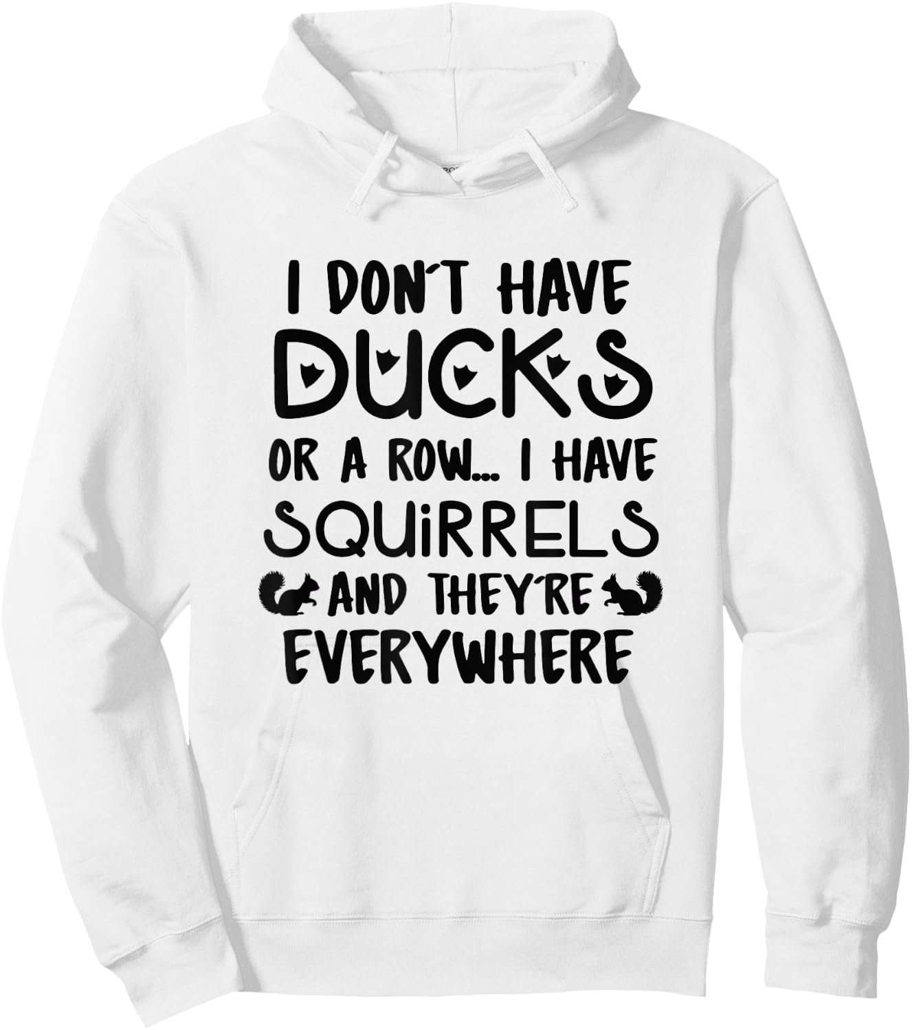 Funny Squirrel Squad Gift Graphic Meme Quirky Item Hoodie - Hoodie | White