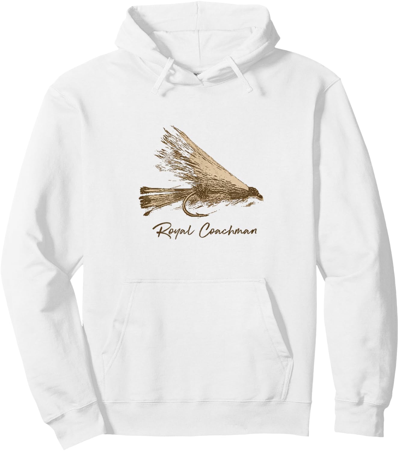 Fly Fishing Lure Royal Coachman Vintage Hoodie - Hoodie | White