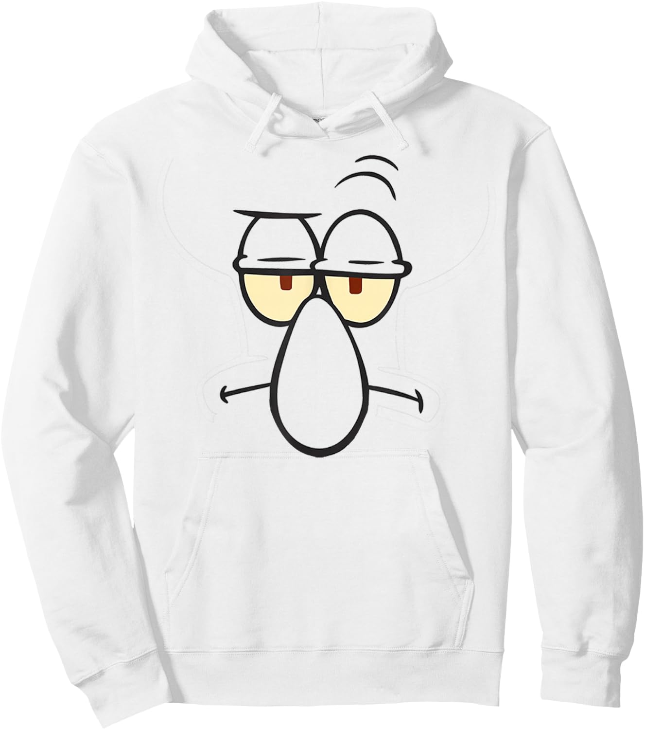 Spongebob Squarepants Halloween Squidward Big Face Costume Hoodie - Hoodie | White