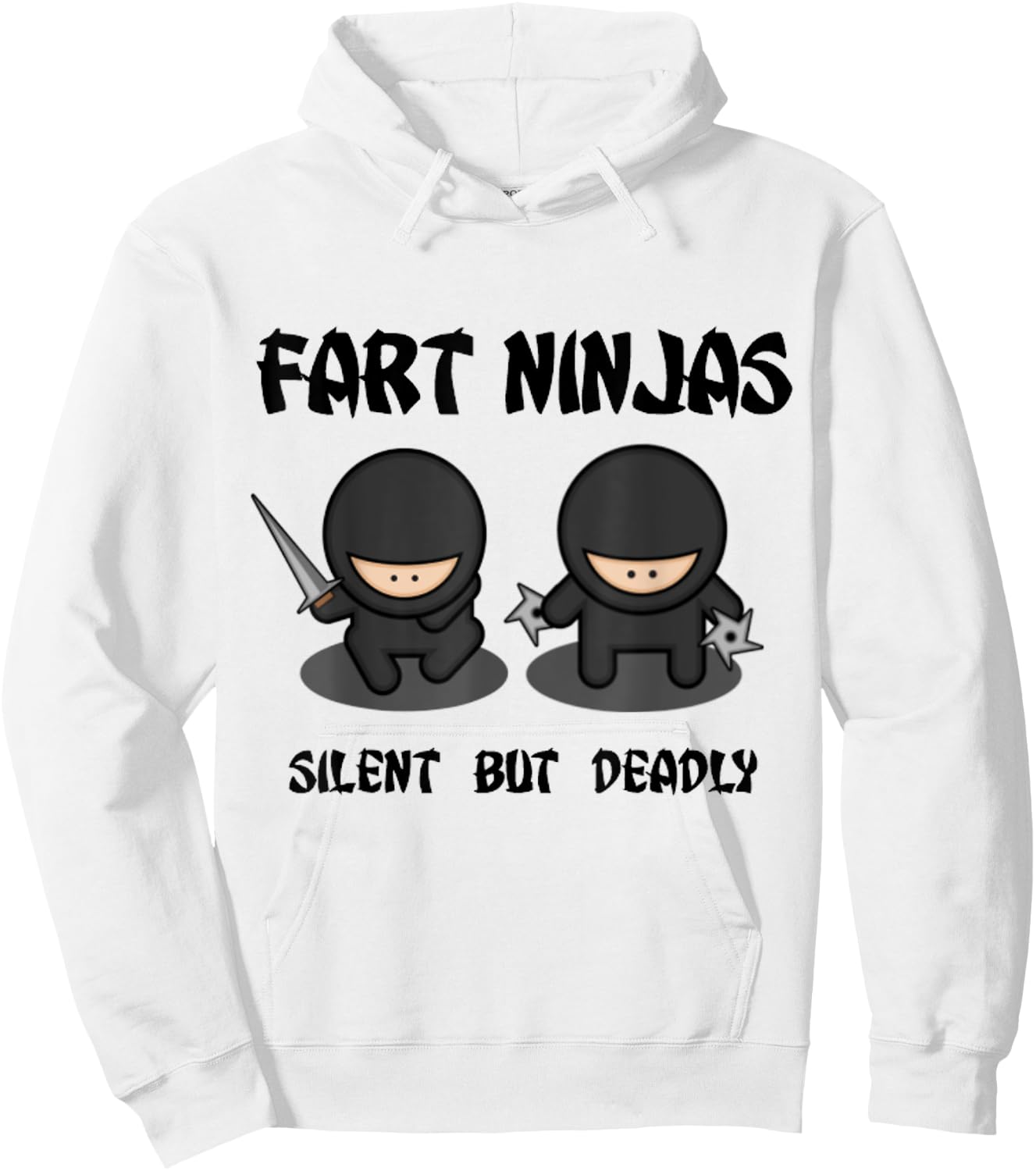 Fart Ninjas Silent but Deadly Funny Men Kids Hoodie - Hoodie | White