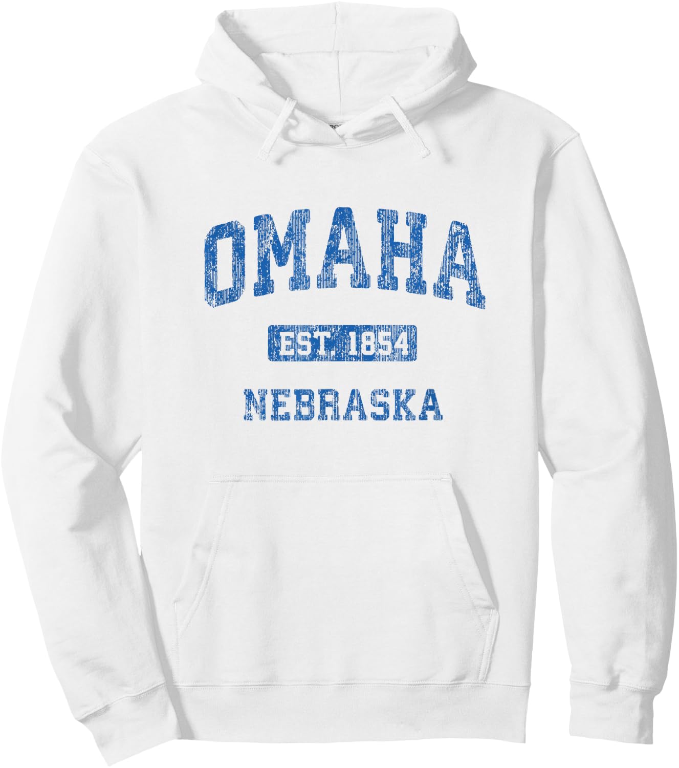 Omaha Nebraska NE Vintage Athletic Sports Design Hoodie - Hoodie | White