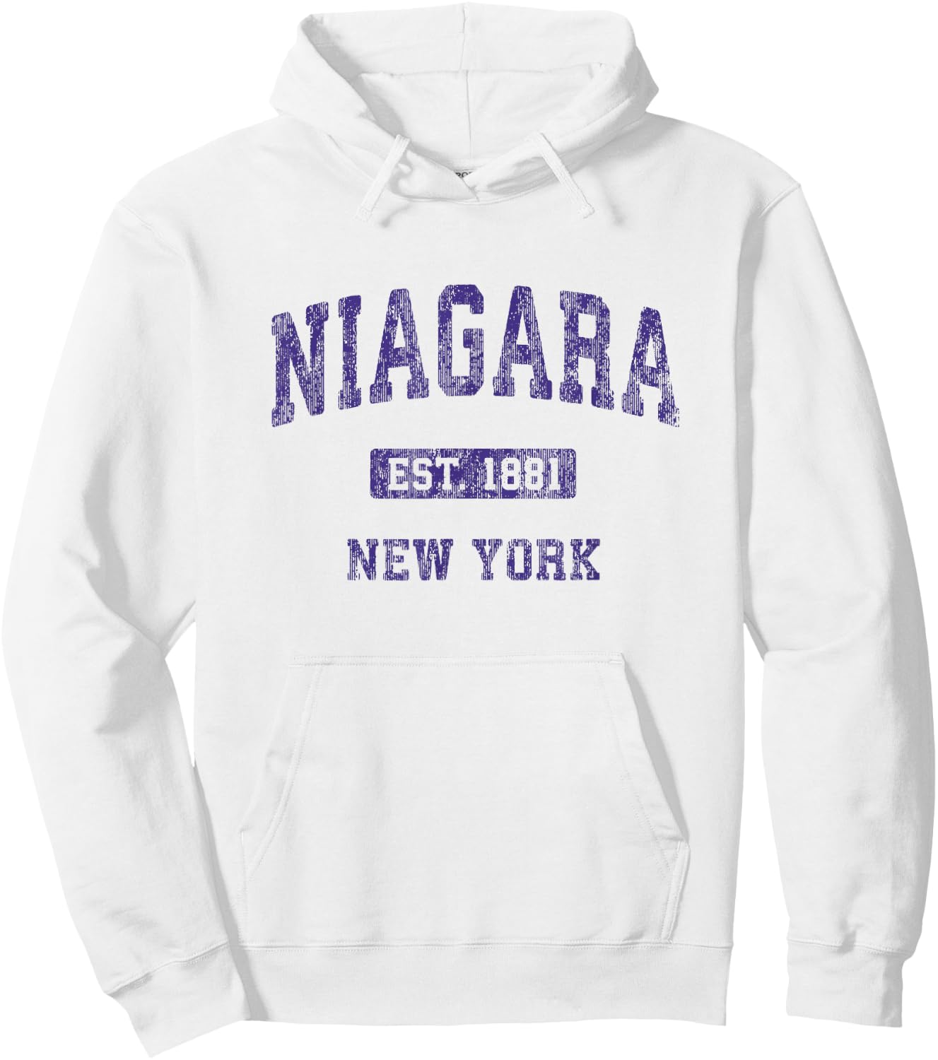 Niagara New York NY Vintage Athletic Sports Design Hoodie - Hoodie | White