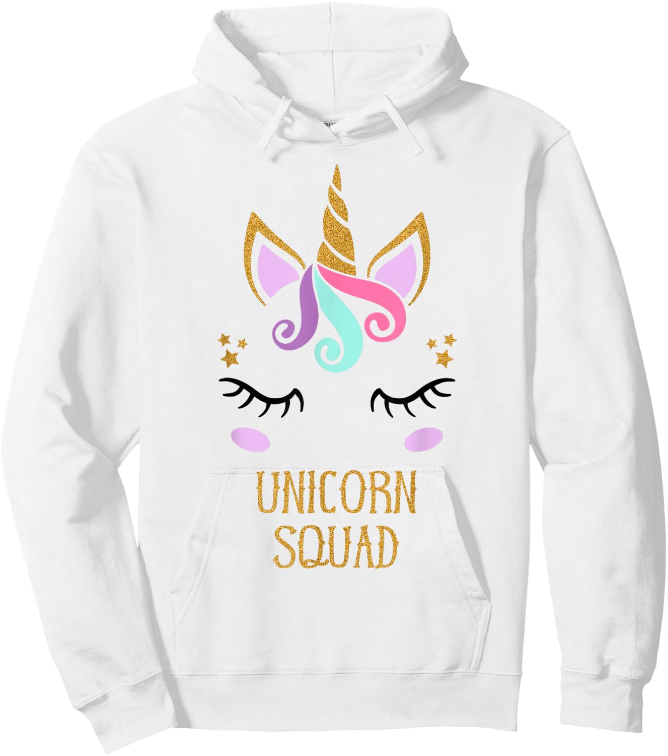 Cute Unicorn Squad , Birthday Gift, Baby Shower Party Hoodie - Hoodie | White