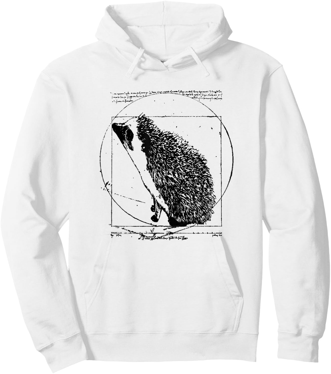 Hedgehog Shirt: Vitruvian Hedgehog A Vintage Classic Hoodie - Hoodie | White