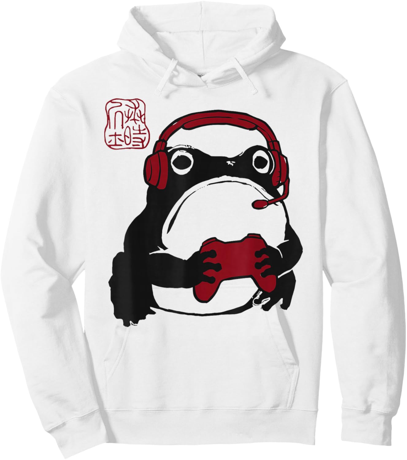 Grumpy Frog Funny Gaming Anime Japanese Hoodie - Hoodie | White