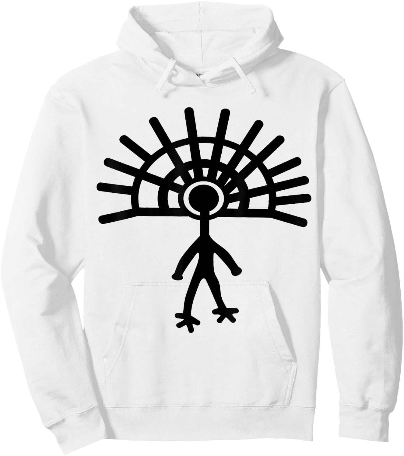 Ancient Astronaut Alien Petroglyph Cave Rock Art Hoodie - Hoodie | White