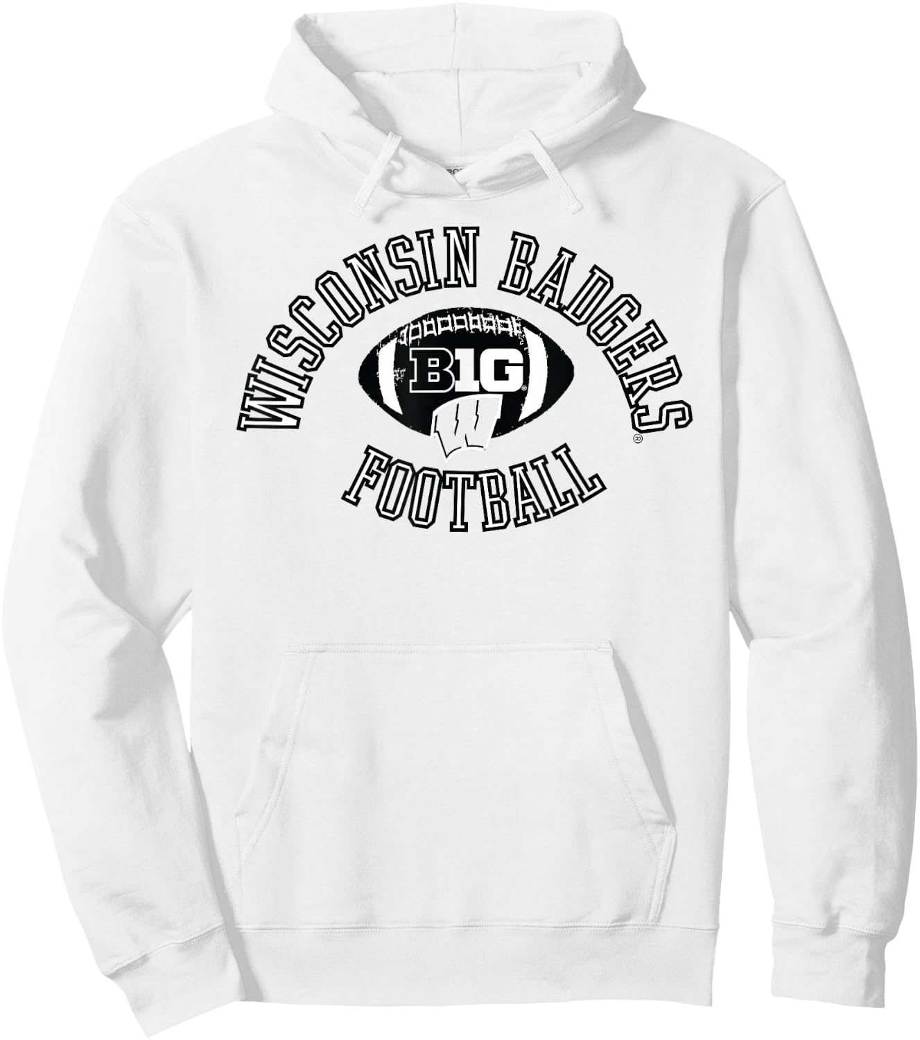 Wisconsin Badgers Big 10 Football Huddle Red Hoodie - Hoodie | White