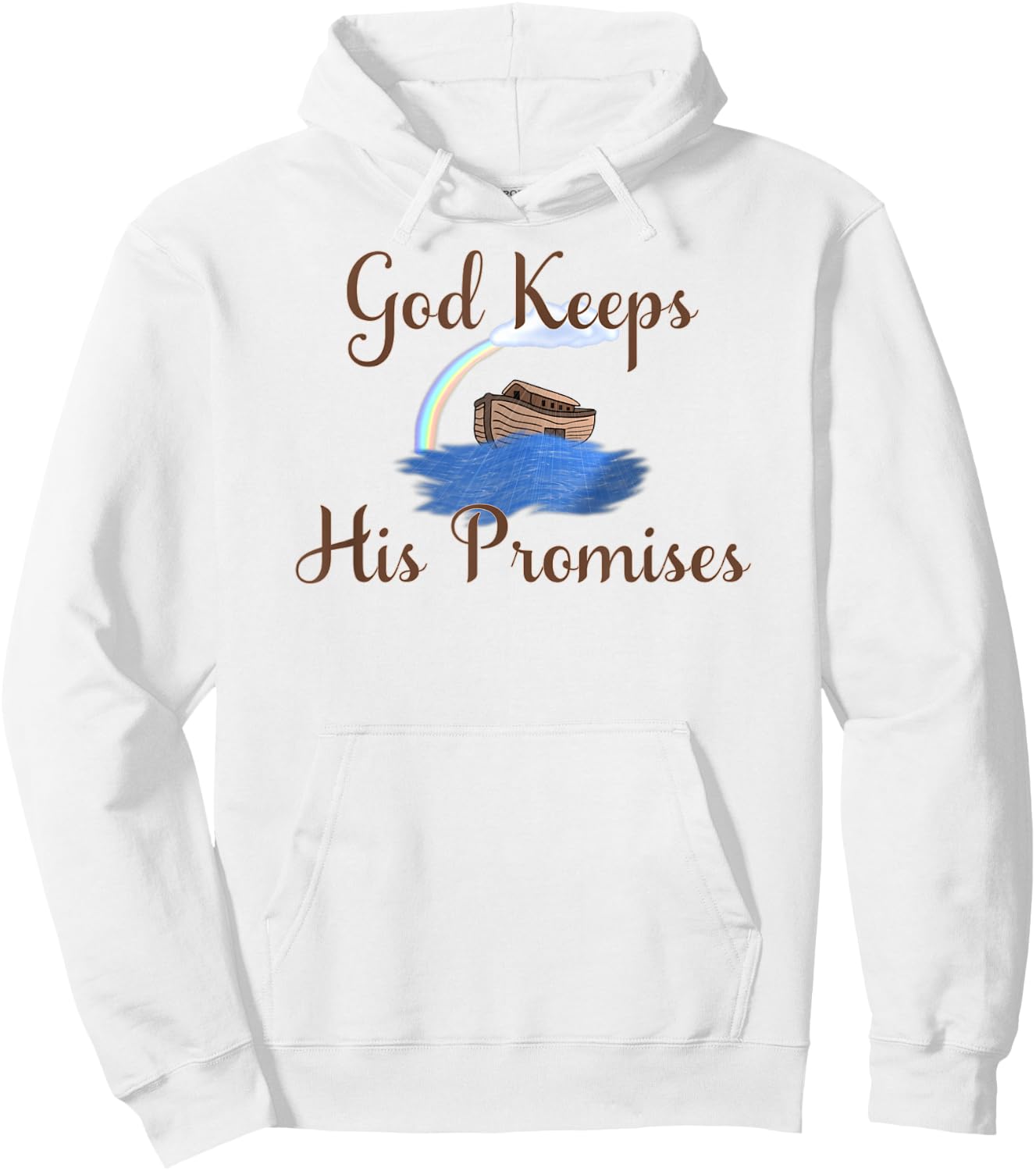 Noahs Ark God Keeps His Promises Christian Hoodie - Hoodie | White