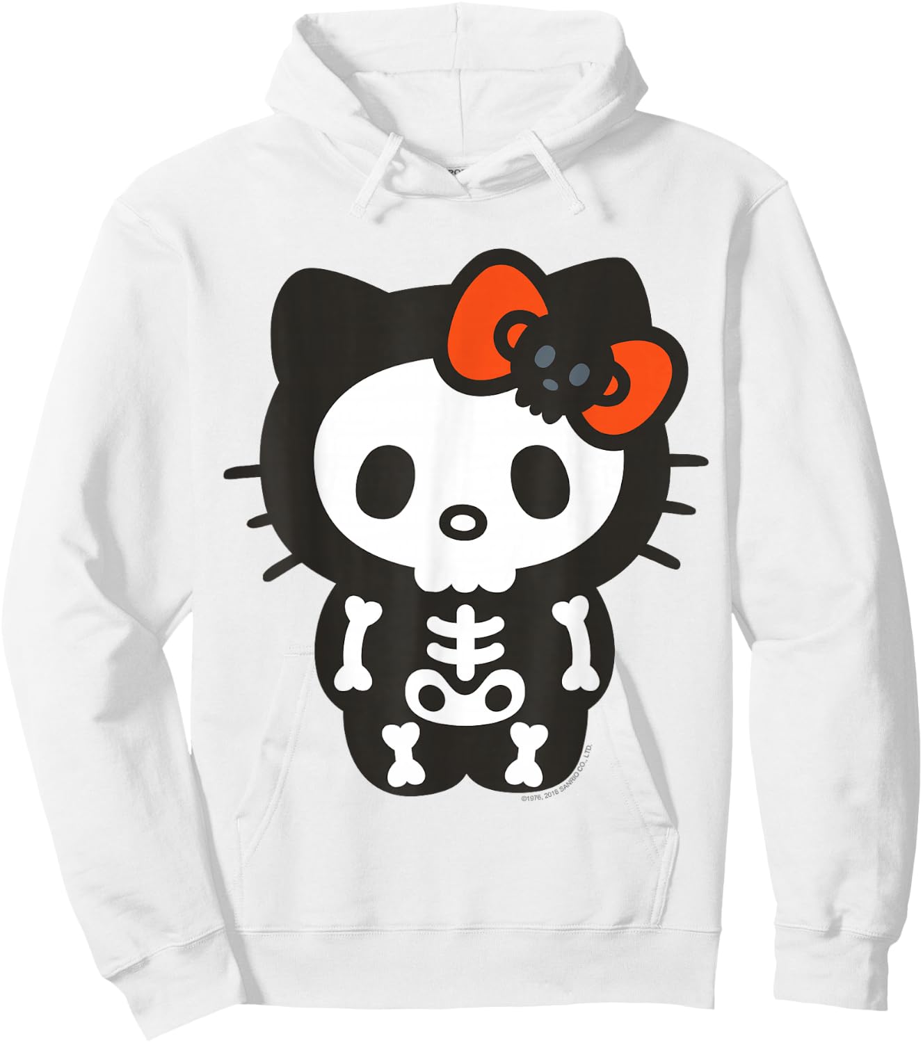 Hello Kitty Skeleton Halloween Shirt Hoodie - Hoodie | White