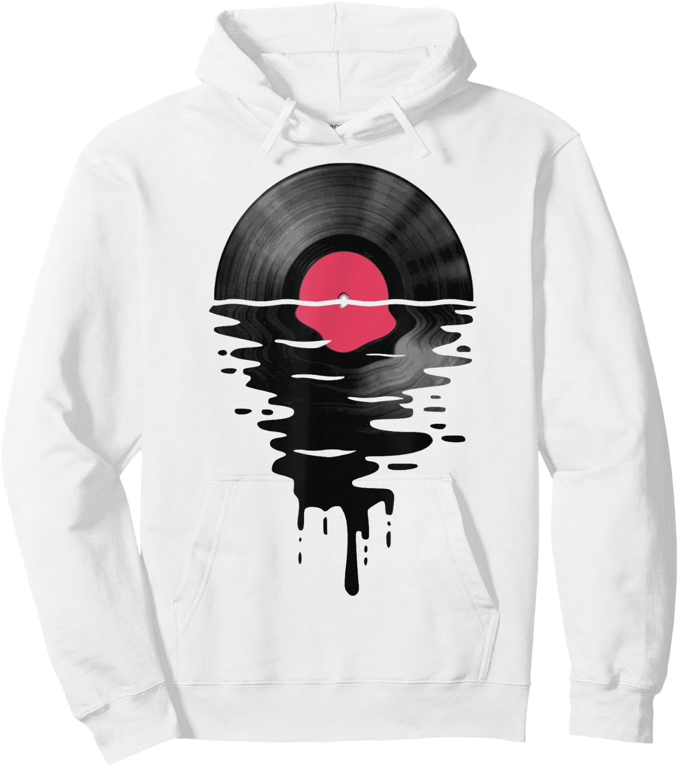 Vinyl Record Music LP Classic 80s Sunset Hoodie - Hoodie | White