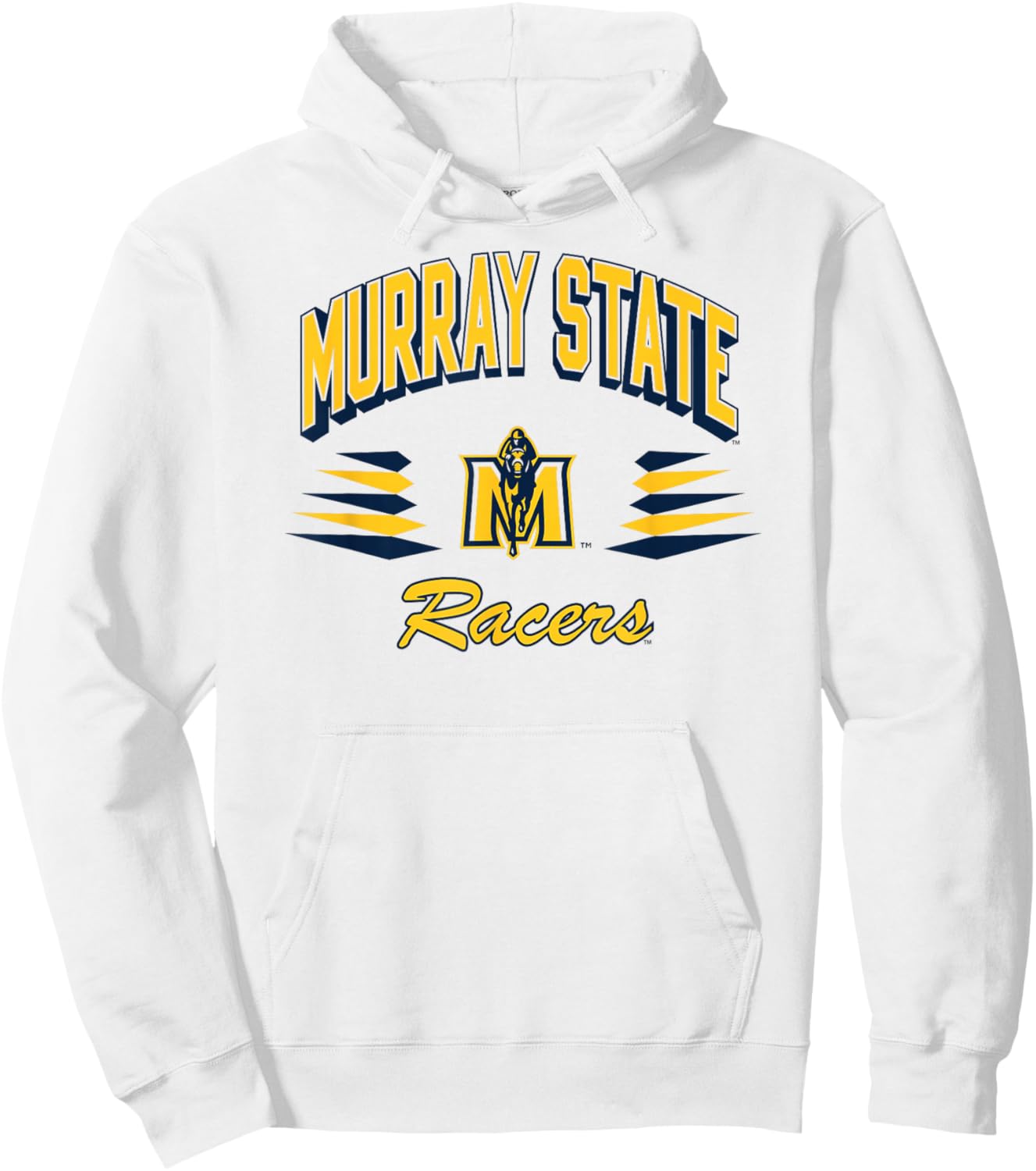 Murray State Racers Retro Diamond White Officially Licensed Hoodie - Hoodie | White