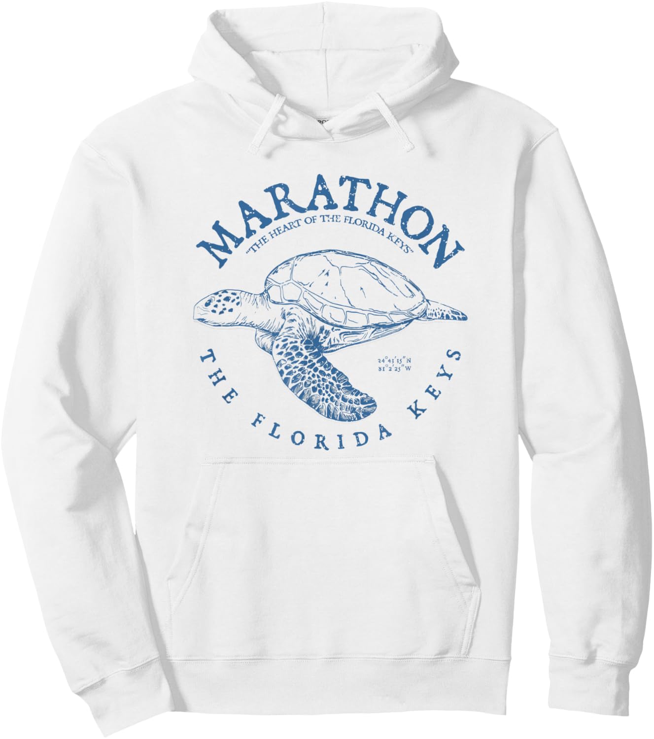 Marathon Turtle Florida Keys Scuba Fishing Diving Hoodie - Hoodie | White
