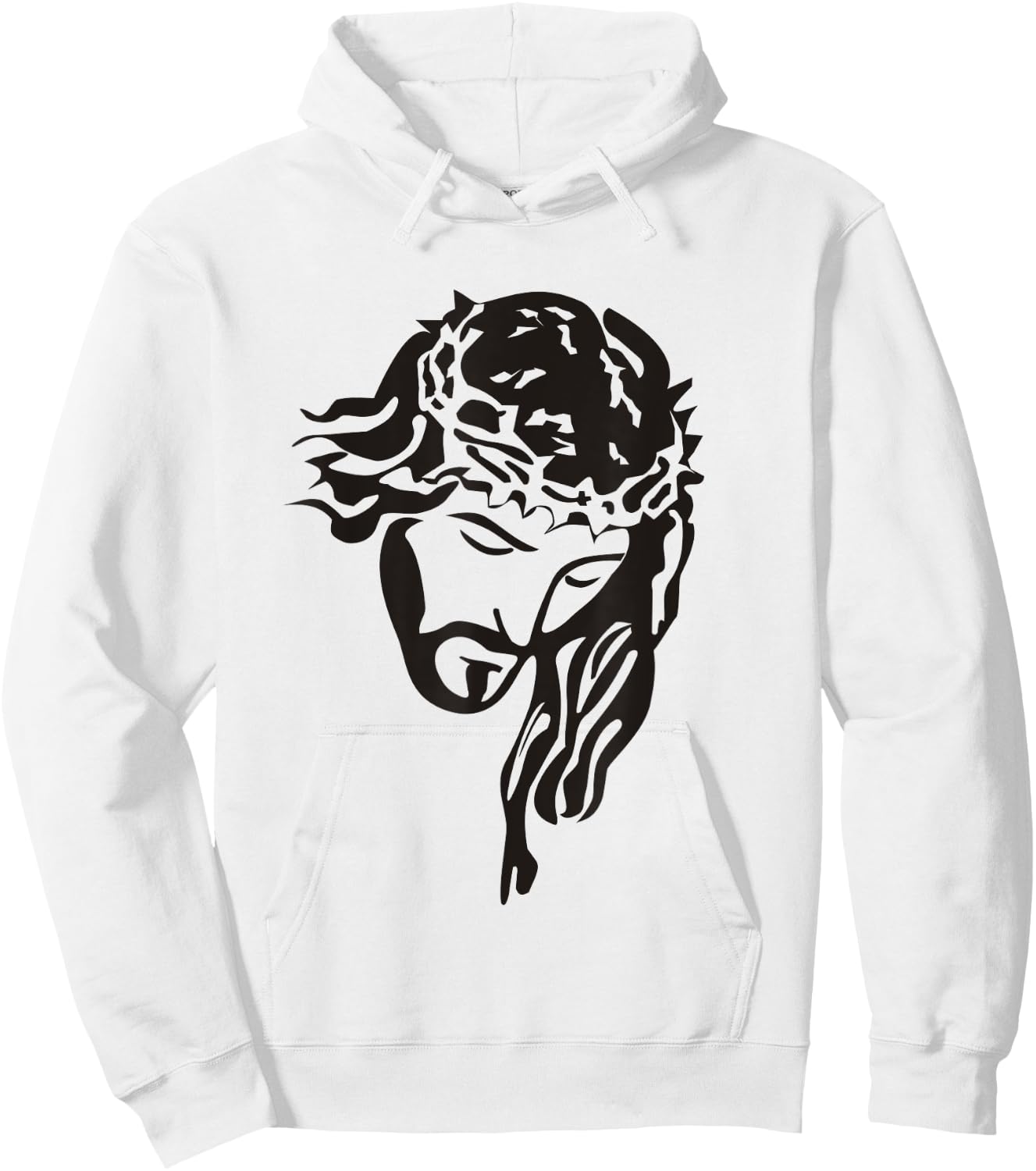 Jesus Christ God Love Face Religion Faith Graphic Hoodie - Hoodie | White