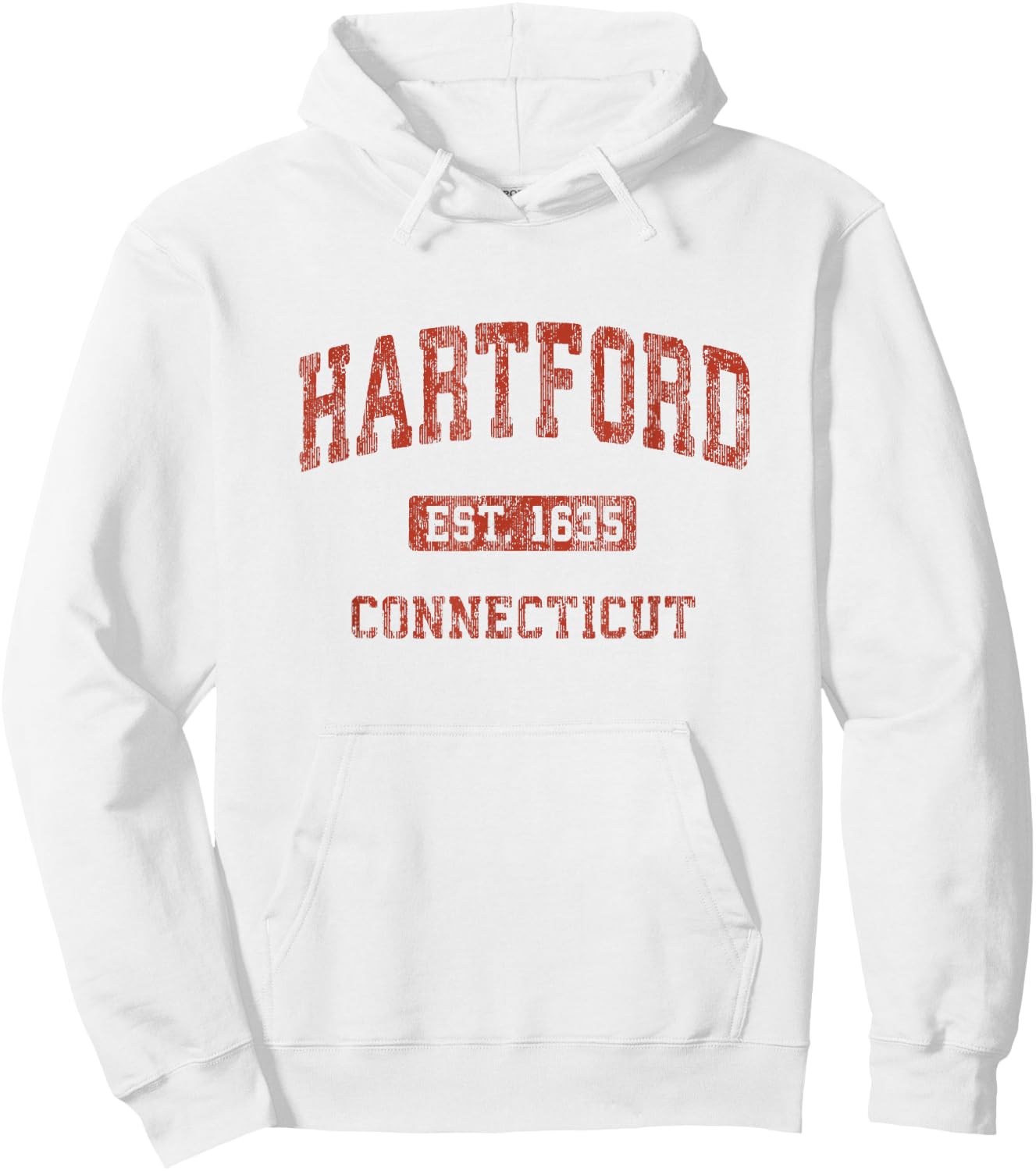 Hartford Connecticut CT Vintage Athletic Sports Design Hoodie - Hoodie | White
