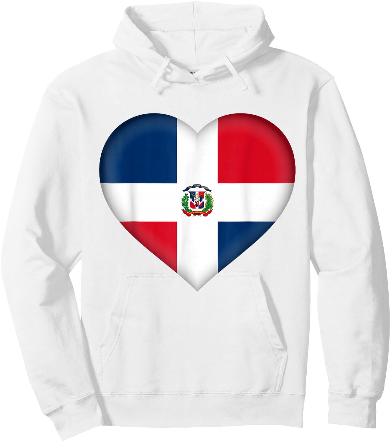 I Love Dominican Republic Shirt Dominican Flag Heart Outfit Hoodie - Hoodie | White