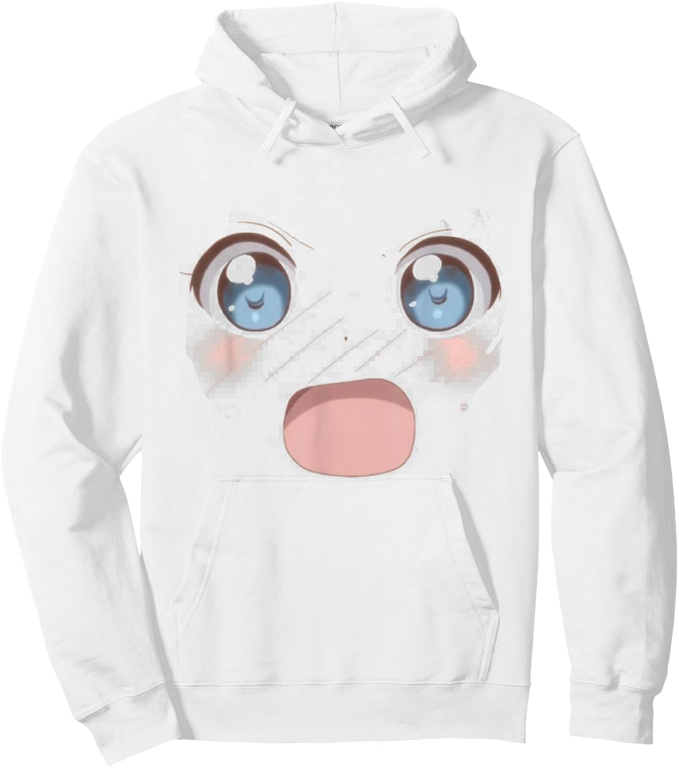 Kawaii Anime Face - Weeaboo Otaku Anime T Shirt Hoodie - Hoodie | White