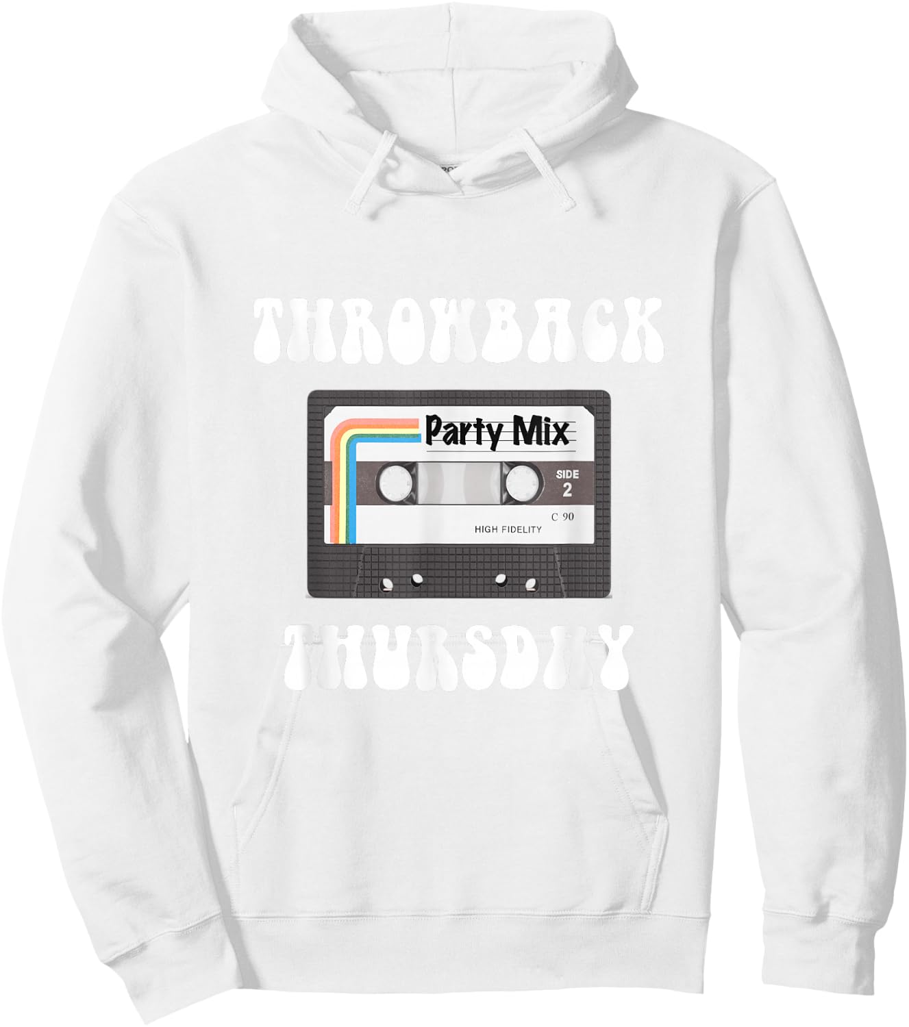 Throwback Thursday with Party Mix Cassette Hoodie - Hoodie | White